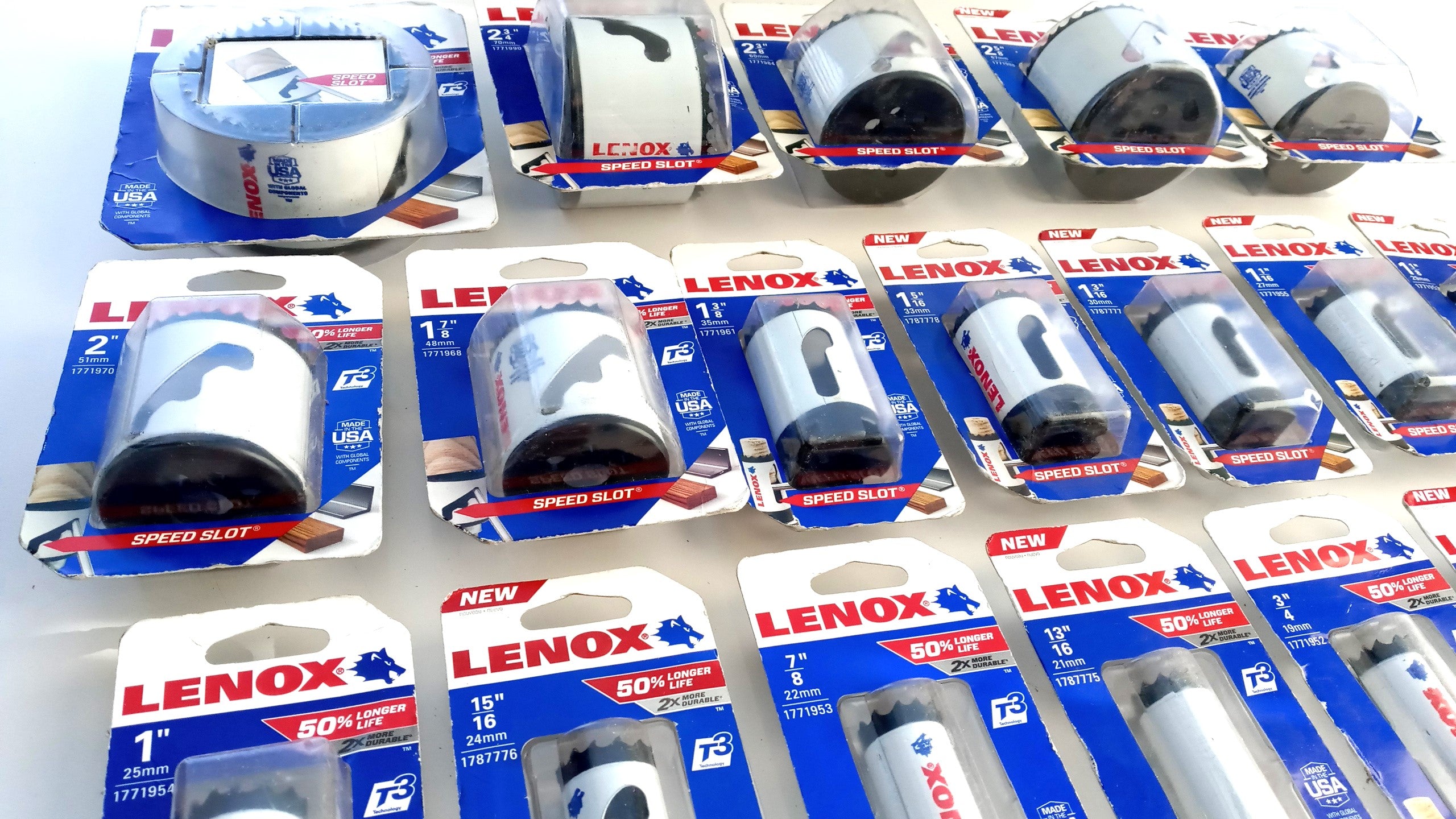 Lenox 1772021 T3 Bi-Metal Hole Saw 19pc Set 3"-5/8" USA