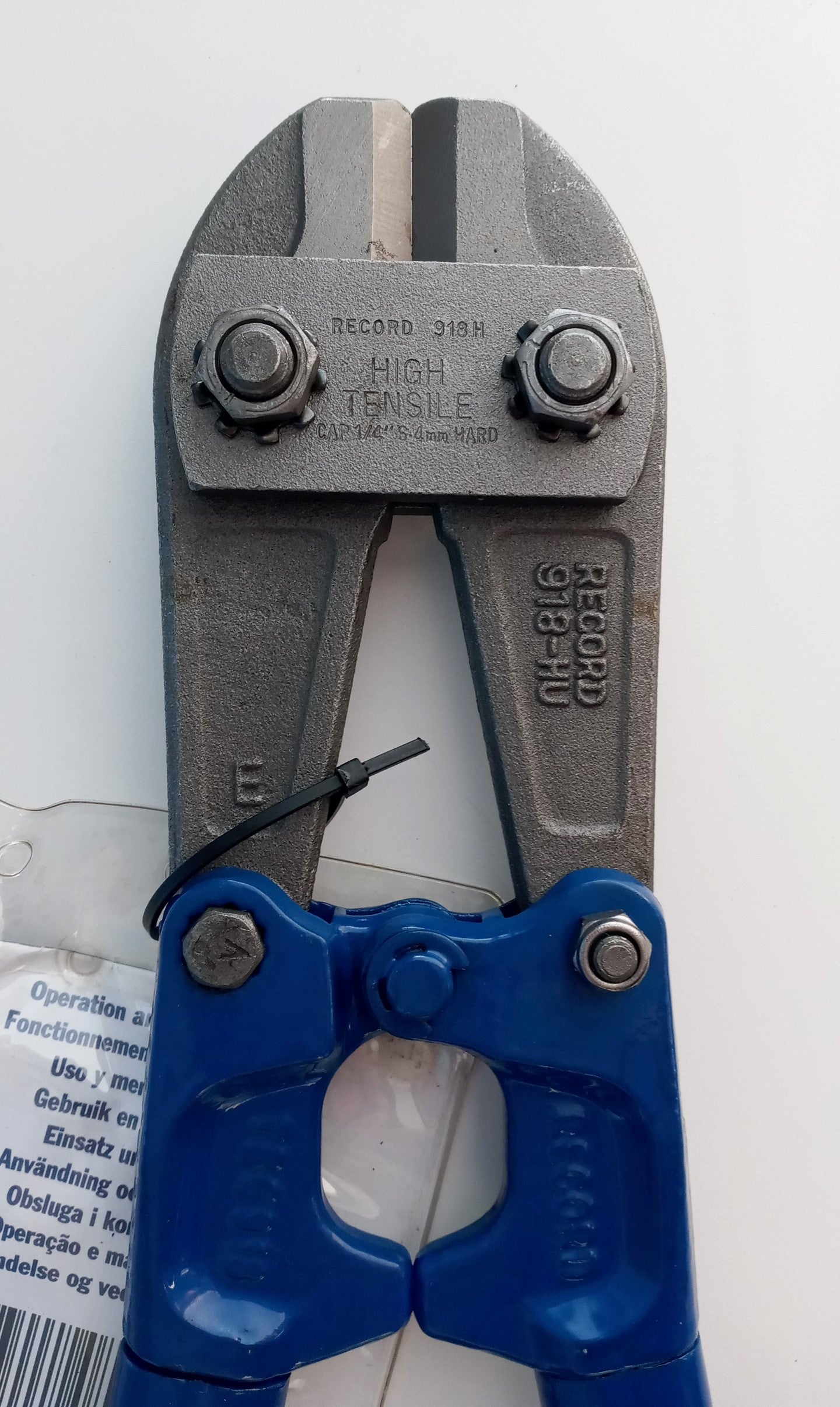 Record Irwin TBC918 Cam Adjusted High Tensile Bolt Cutter 460mm (18 in)