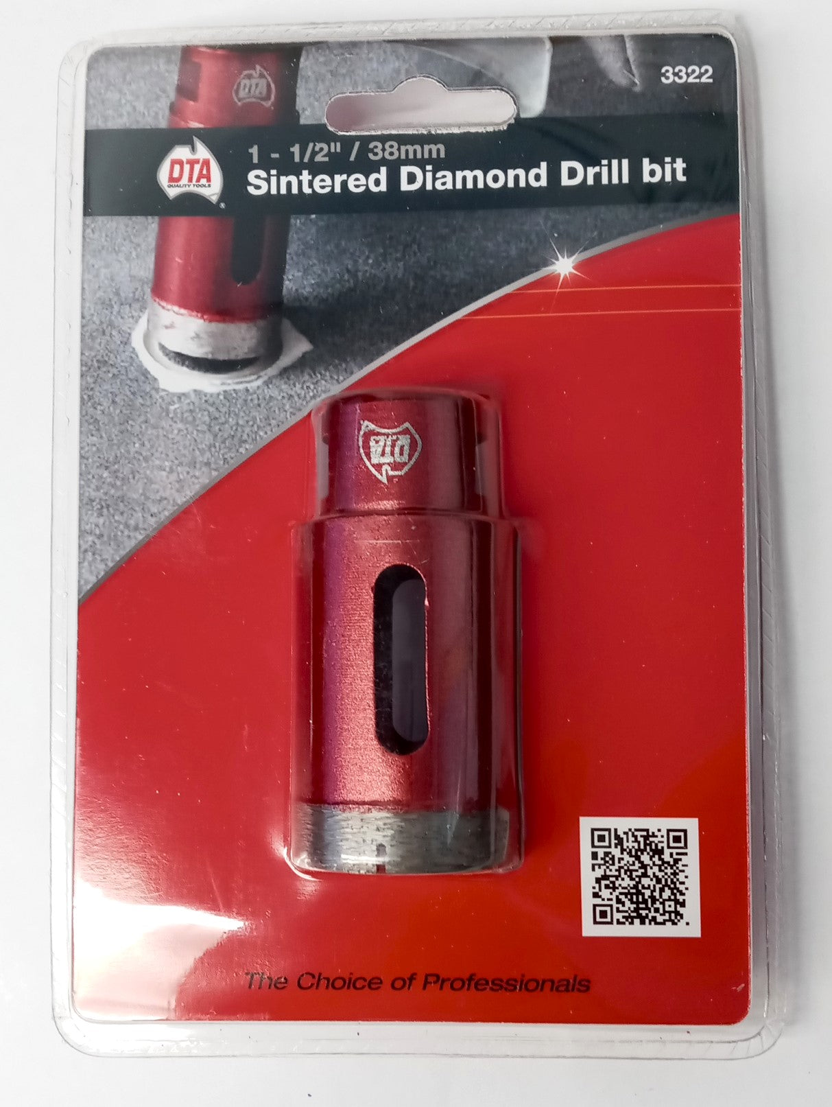 DTA 3322 1-1/2" Sintered Diamond Wet Core Drill Bit