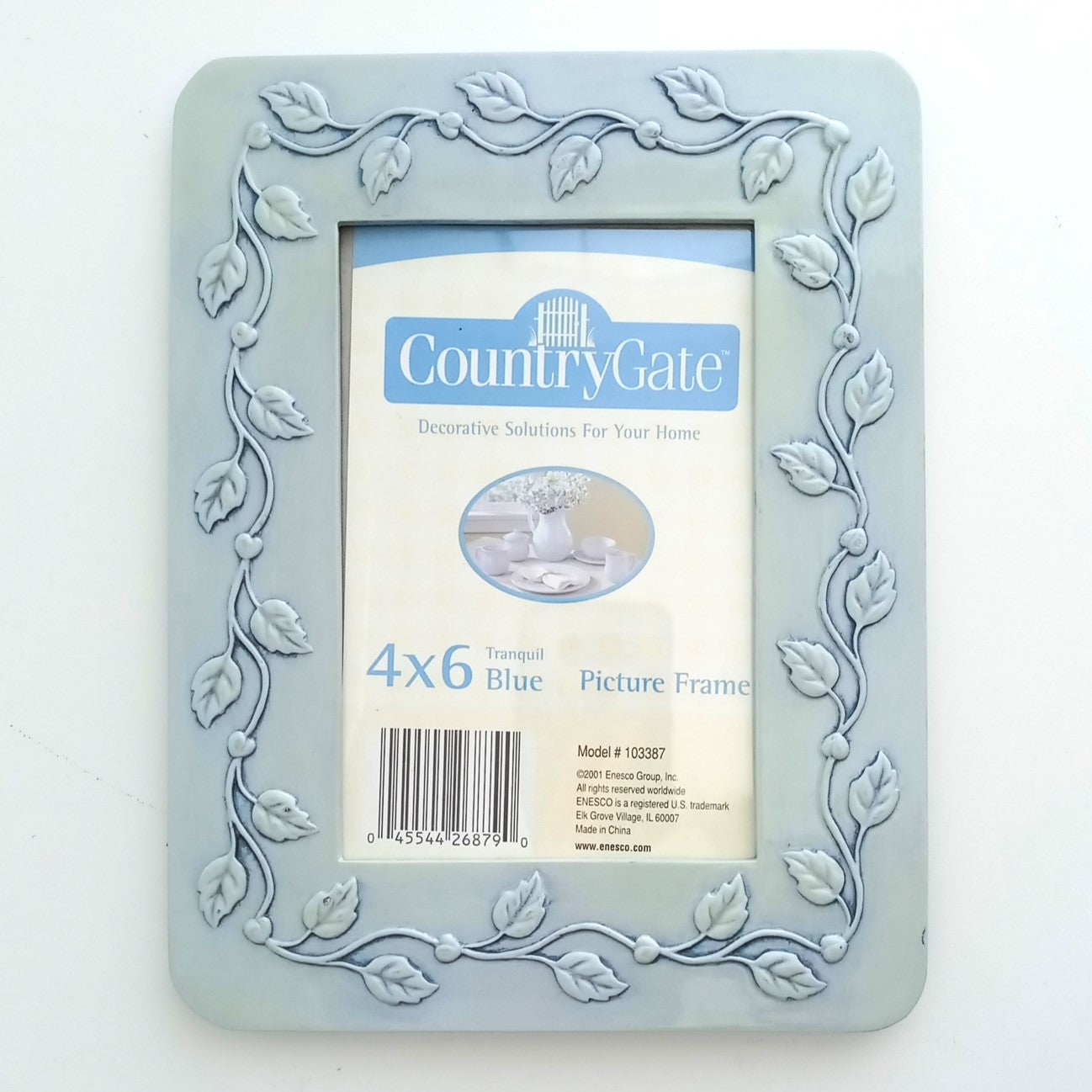 CountryGate 103387 Tranquil Blue Leaves Picture Frame 4 x 6"