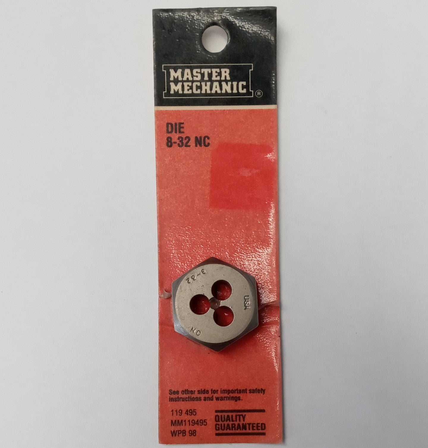 Master Mechanic 8-32 NC Die USA 2pks 119 495