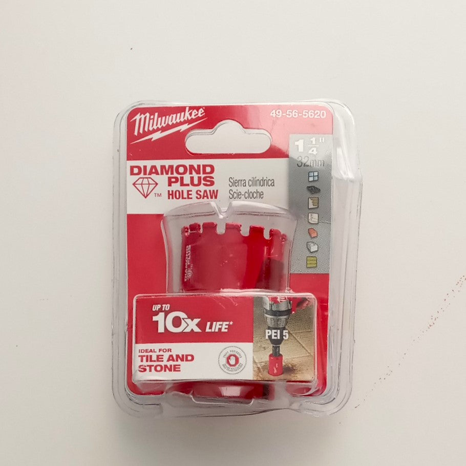 Milwaukee 49-56-5620 Diamond Hole Saw For Tile & Stone 1-1/4" #HW