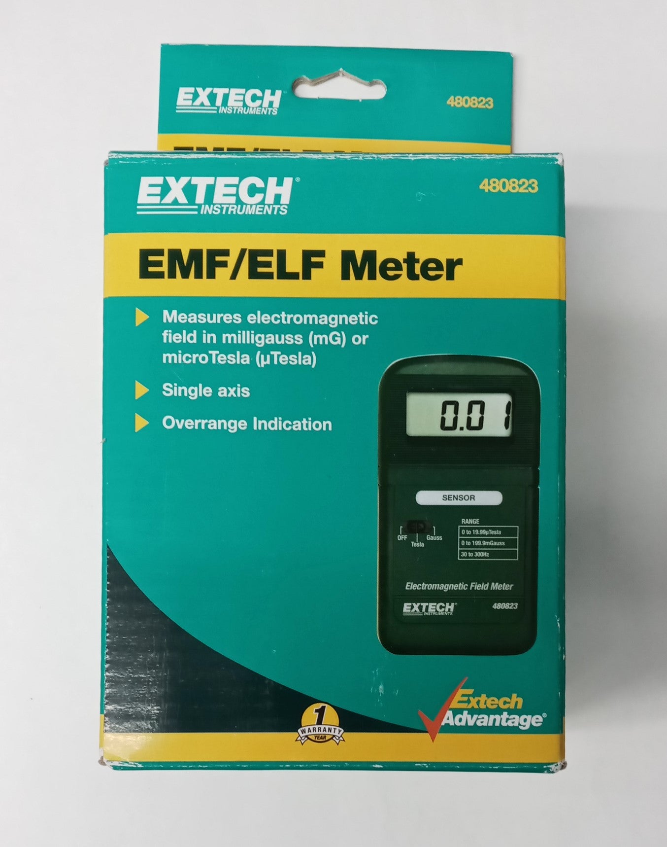 Extech 480823 Extremely Low Frequency Electromagnetic Field Meter EMF ELF