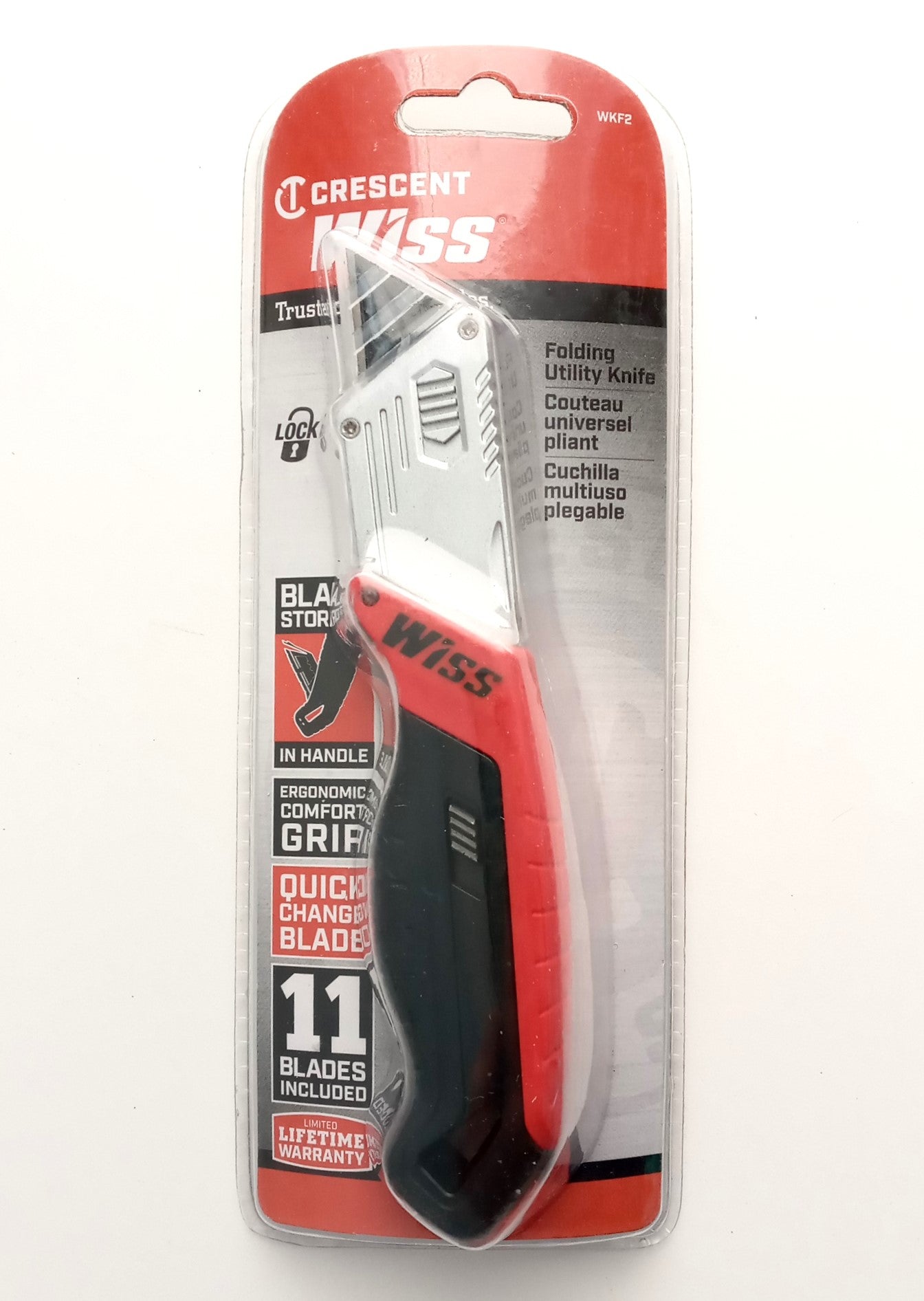 Wiss WKF2 Folding Utility Knife with 11 Blades Included