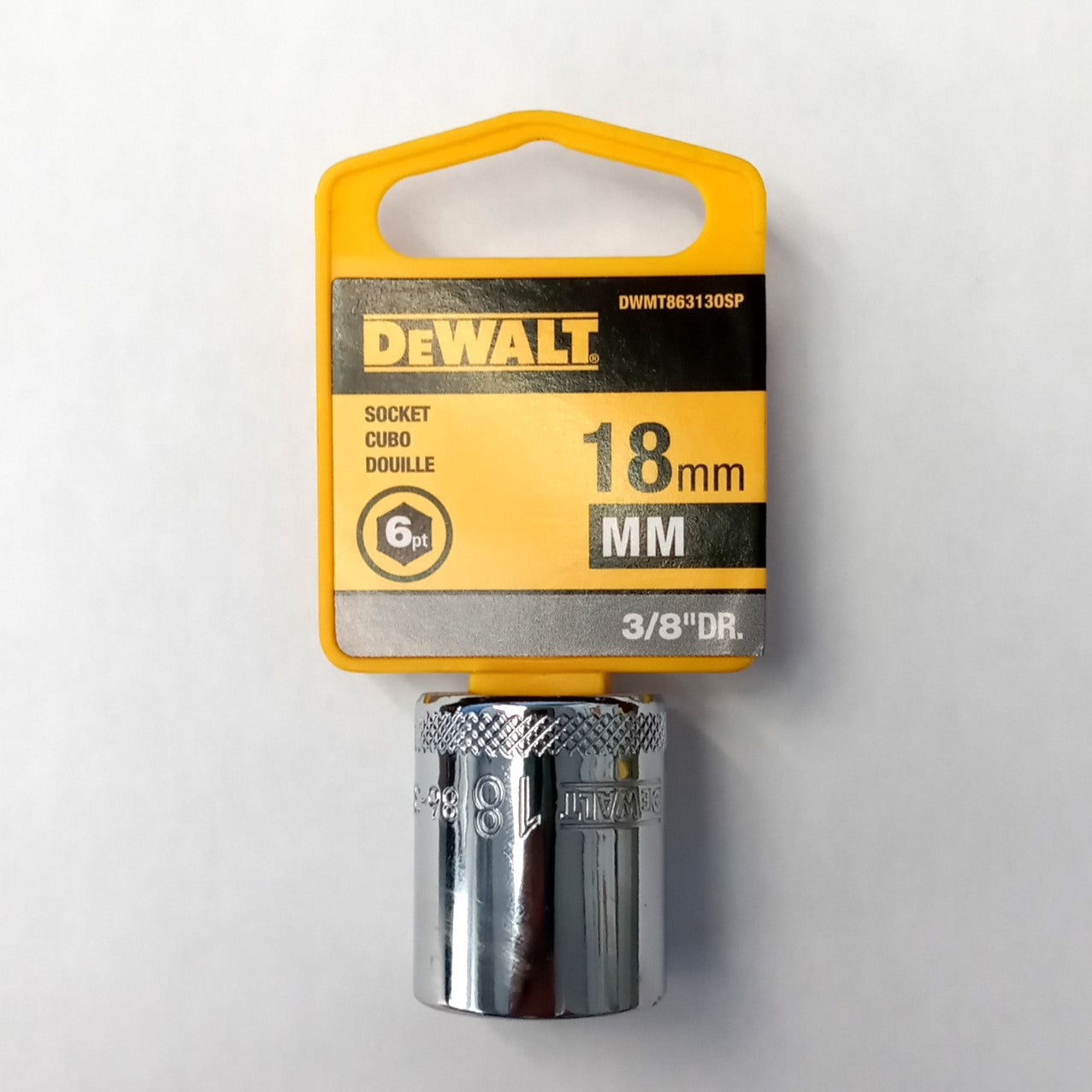 DeWalt 18mm Socket 6 Point 3/8" Drive DWMT863130SP