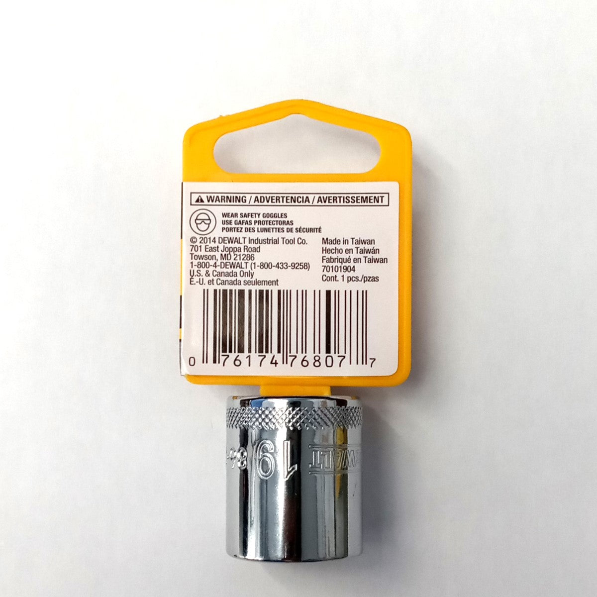 DeWalt 19mm Socket 6 Point 3/8" Drive DWMT863140SP