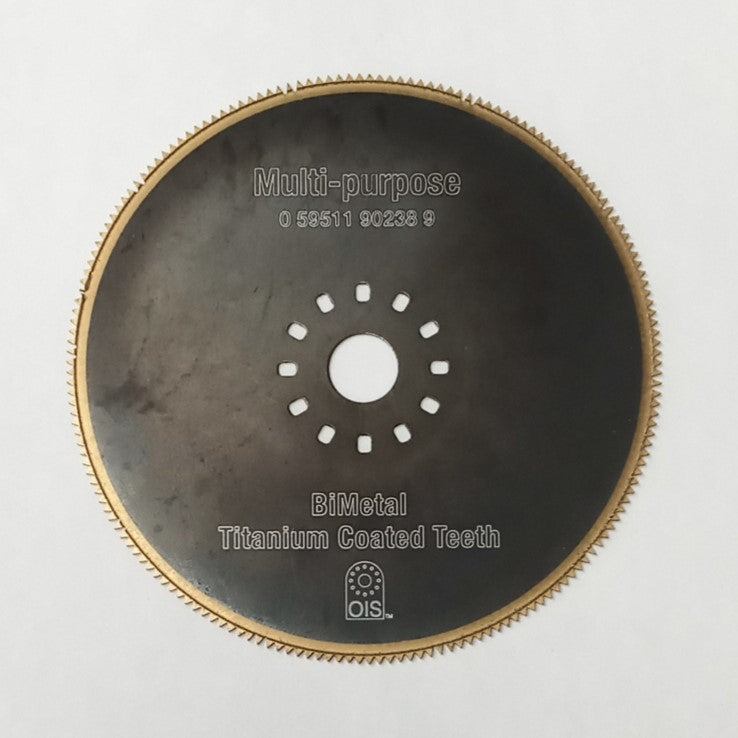 Bi-Metal Titanium Coated Oscillating Circular Blade 3-3/8" O1070382R Round Hole
