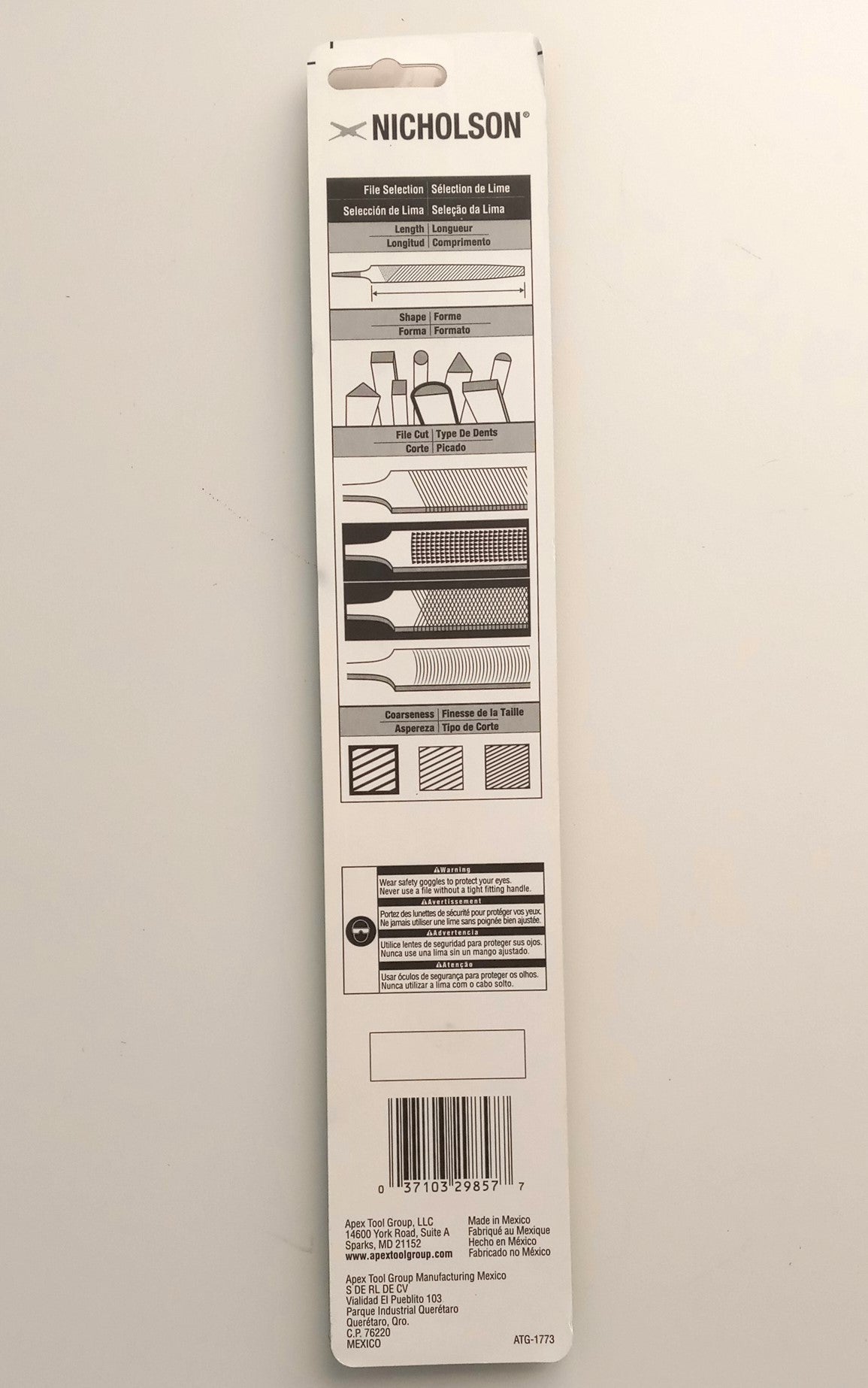 Nicholson 8" Special Purpose Wood Craft Rasp Carded 23859N