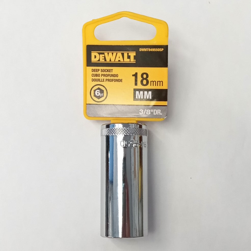 DeWalt 18mm Deep Socket 6-Point 3/8" Drive DWMT8949550SP