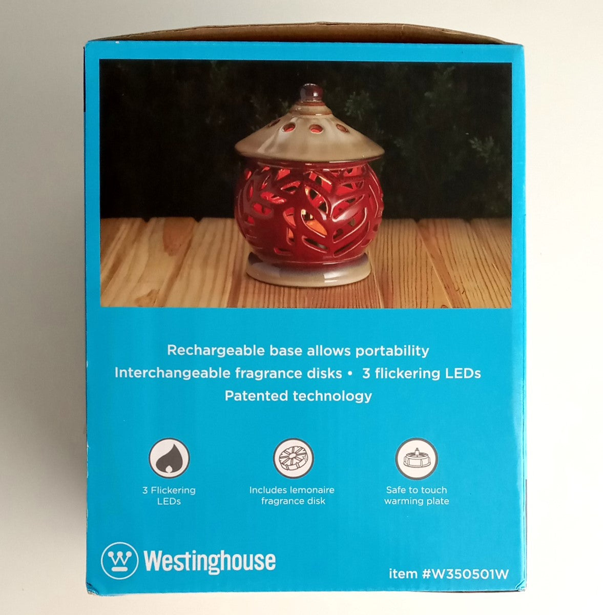 Westinghouse Rechargeable Fragrance Warmer Red/Taupe W350501W