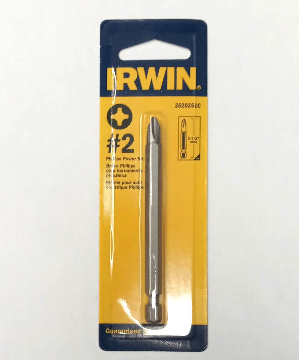 Irwin #2 Phillips Power Bit 3-1/2" Long 3520251C #HW