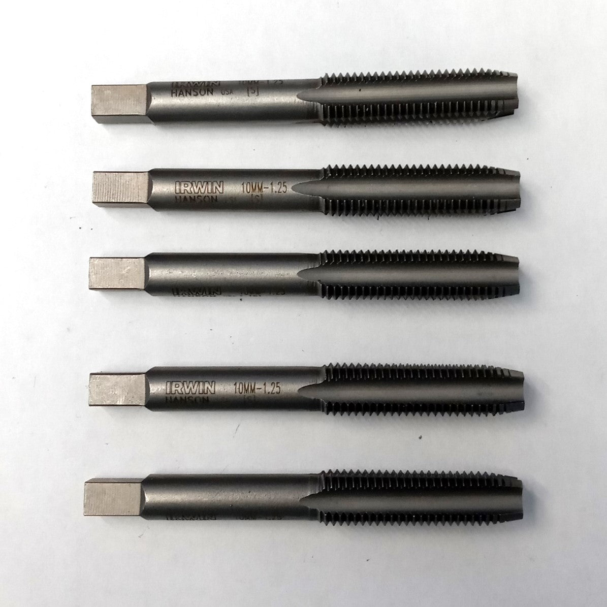 Irwin Hansen Taps 10mm-1.25 5-Pack USA #HW