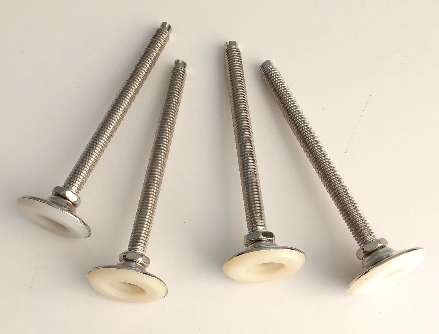 Adjustable Furniture Leg Levelers, 3/8" x 4" Leveling Feet 4-Pack 30422-UC-A