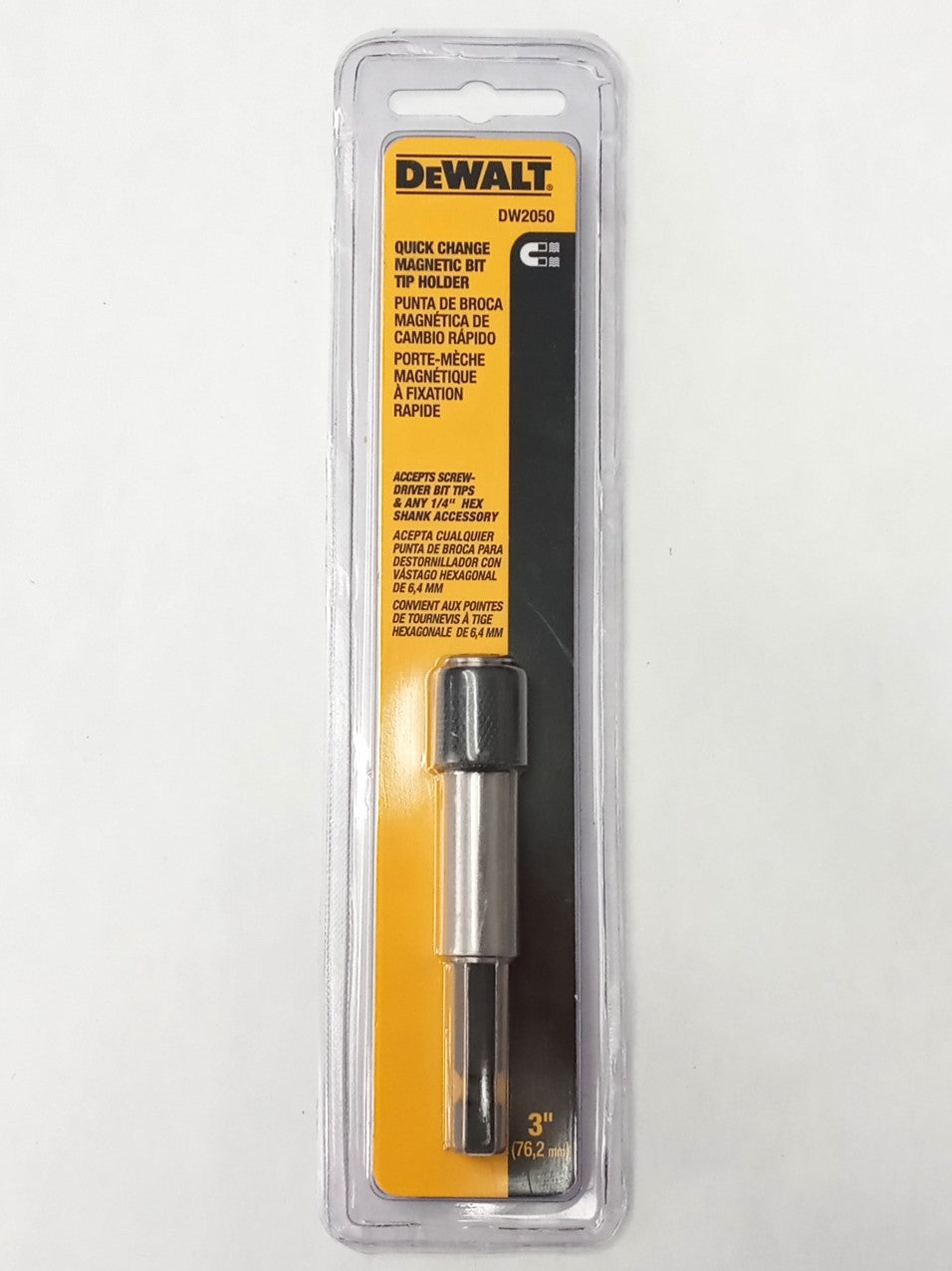 DeWalt Magnetic Bit Tip Holder, 3" Long, Quick Change DW2050
