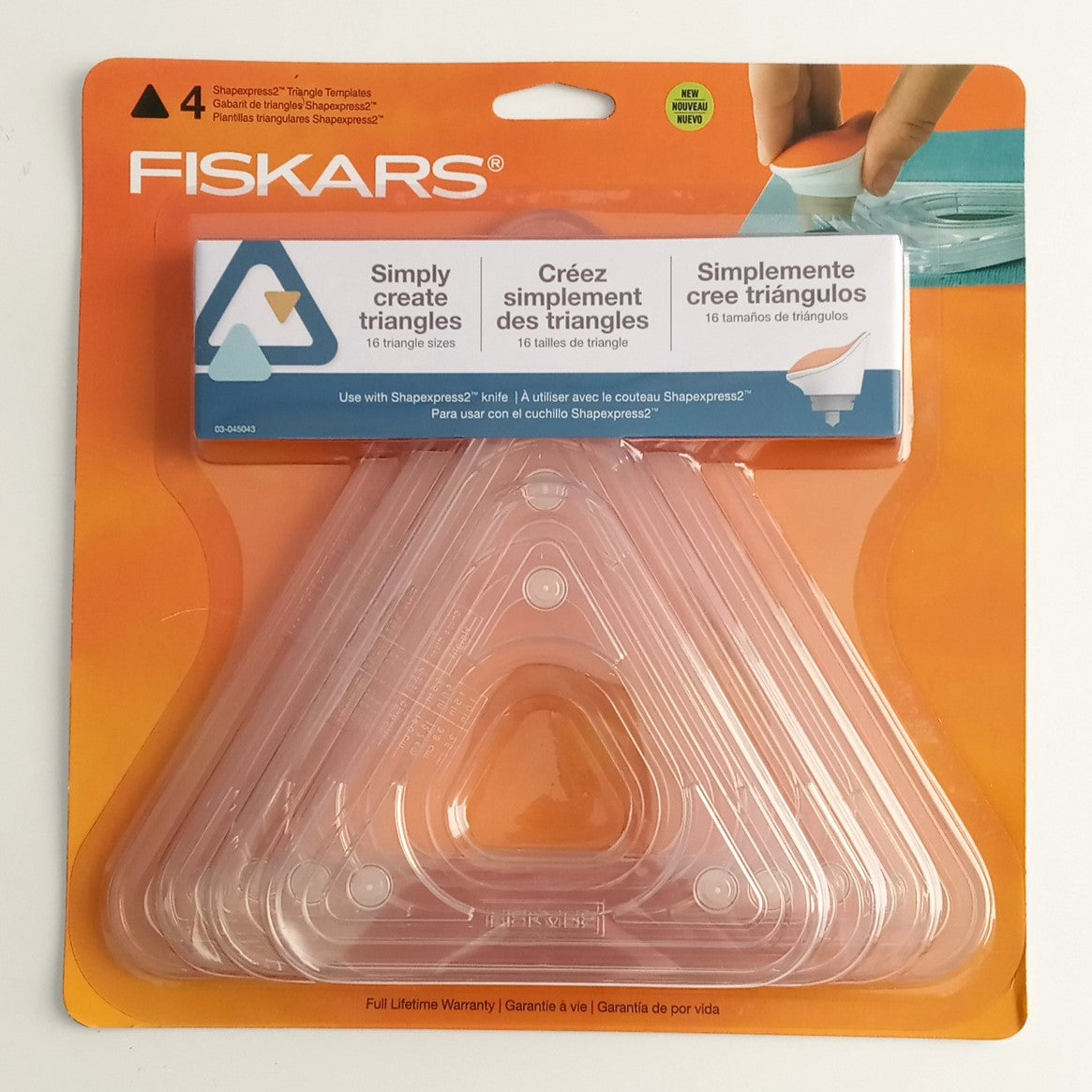 Fiskars 158200-1001 Shapexpress2 Template Set-Triangle