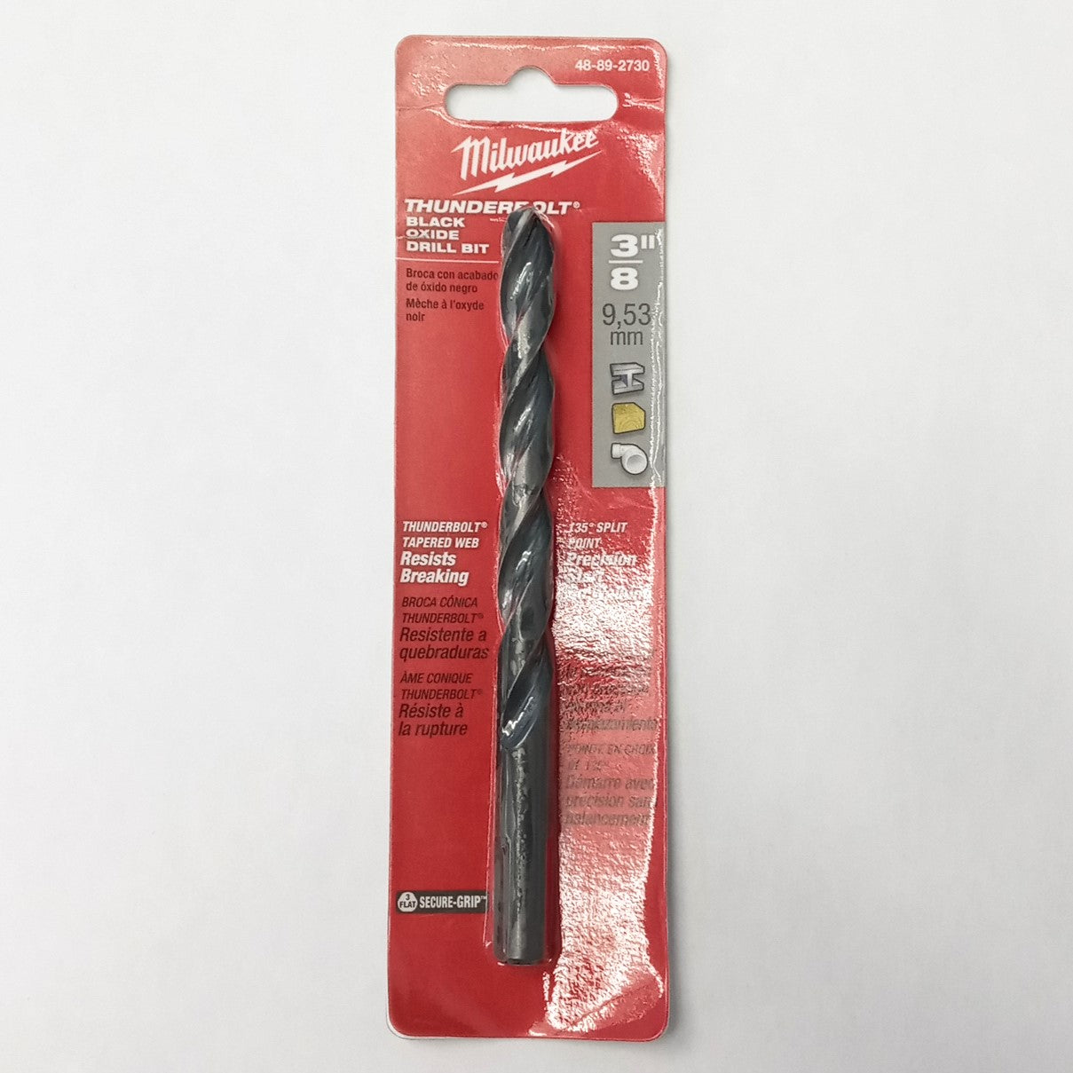 Milwaukee 3/8" Thunderbolt Black Oxide Drill Bit 48-89-2730 #HW