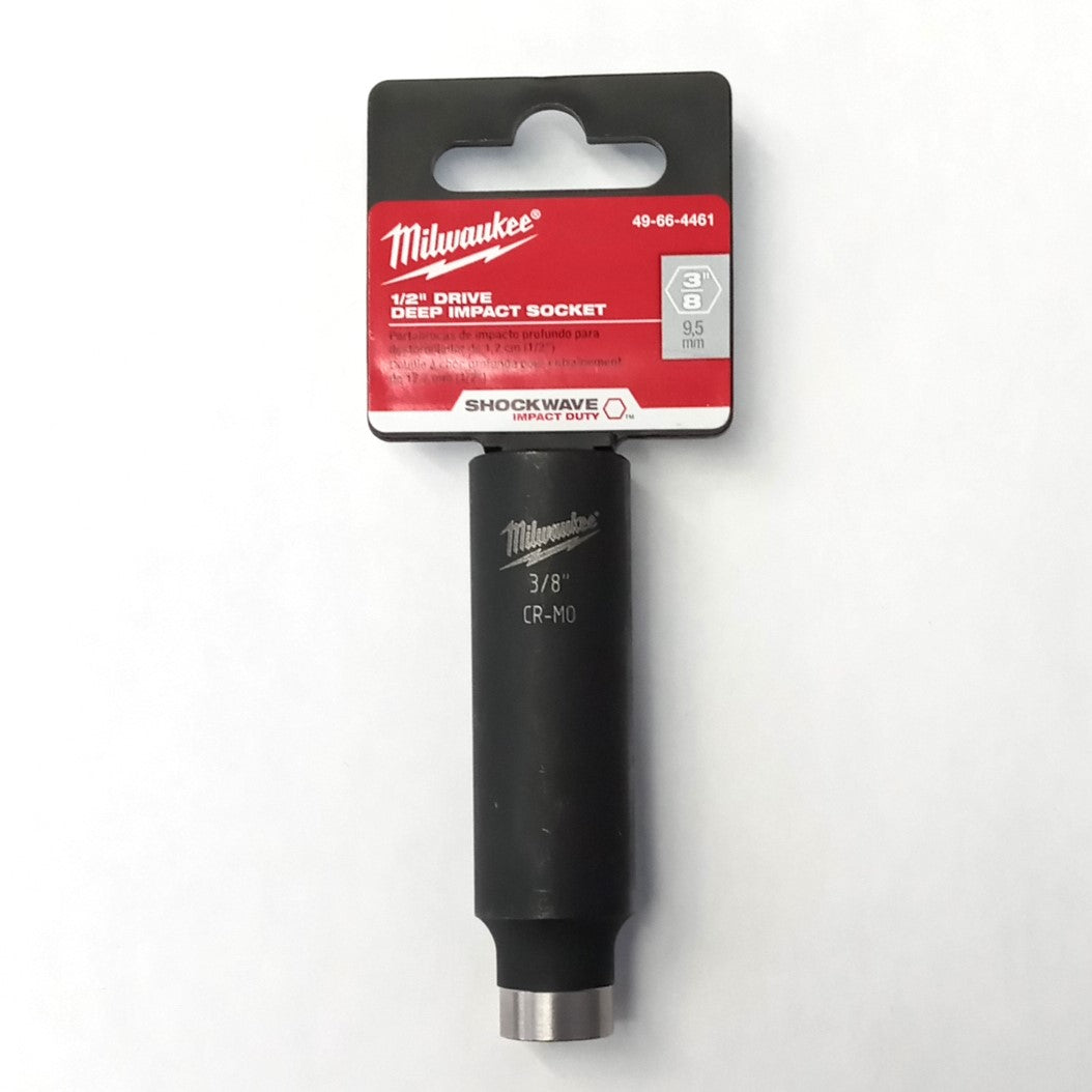 Milwaukee 1/2" Drive Deep Well Impact Socket 3/8" 44-66-4424 #HW