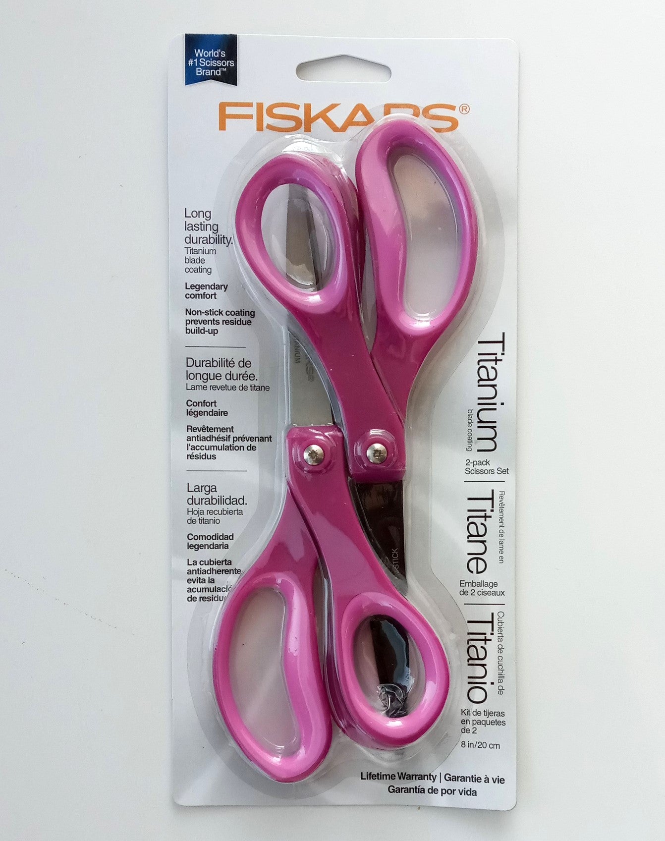 Fiskars 154180-1001 8" Titanium & Non-stick Scissors