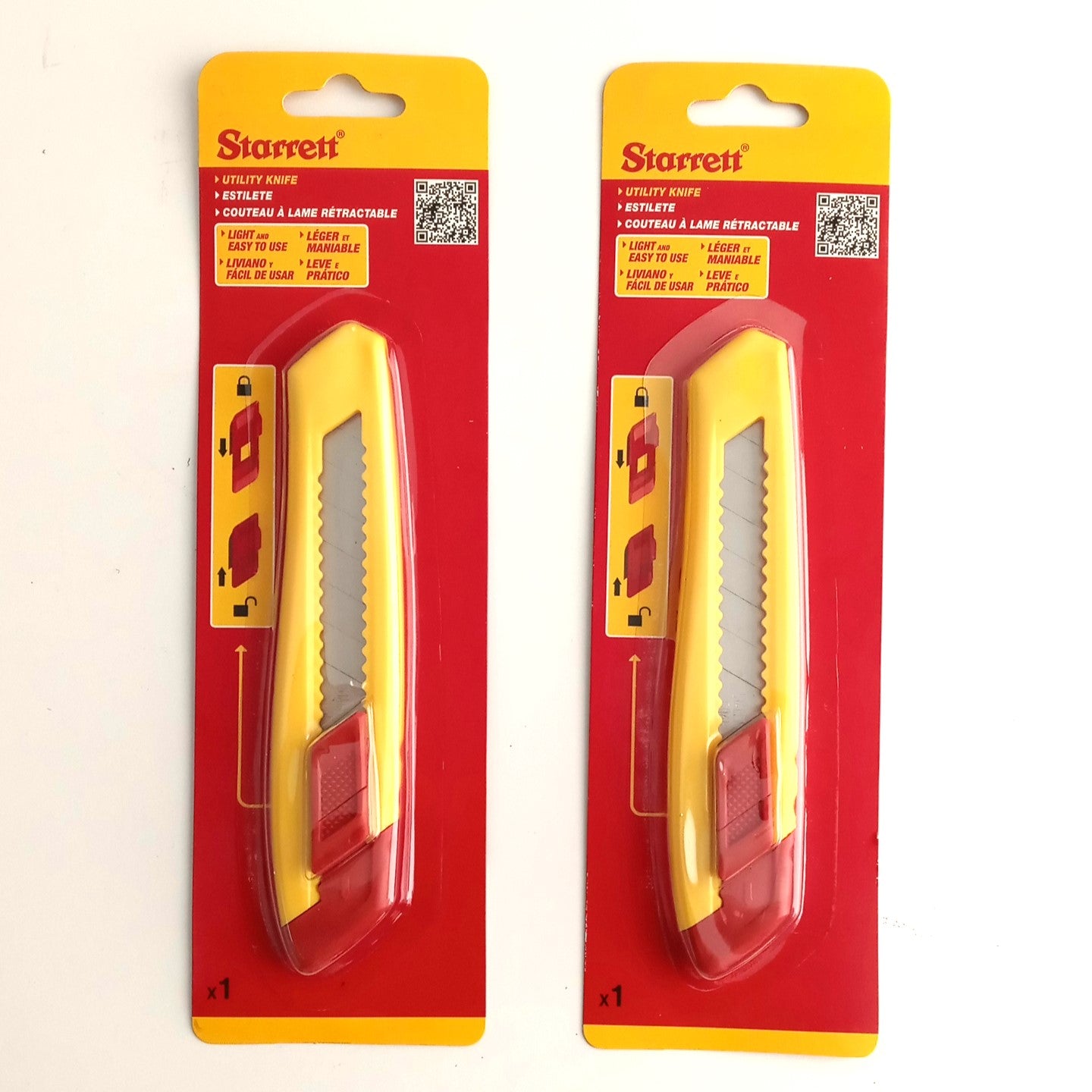 Starrett Utility Knife Large Retractable Breakaway Blades 2pcs KUS045-N