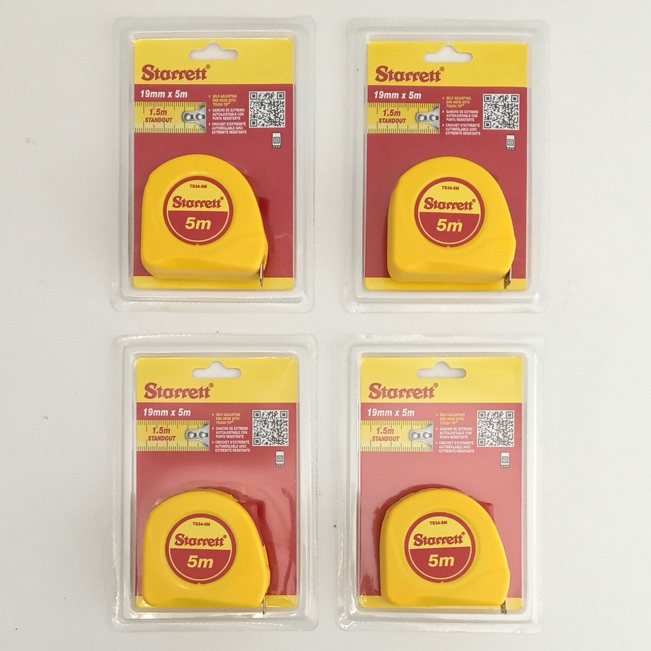 Starrett 5m Measuring Tapes 4pcs. TS34-5M