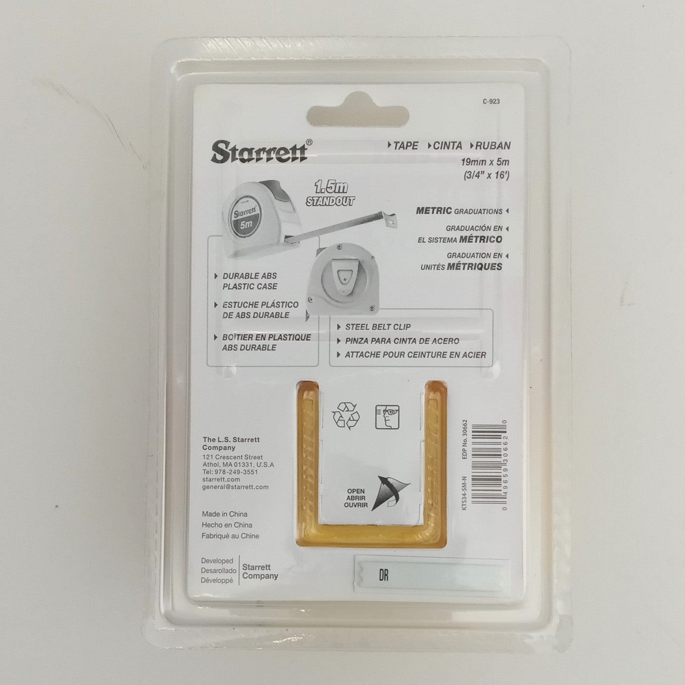 Starrett 5m Measuring Tapes 4pcs. TS34-5M