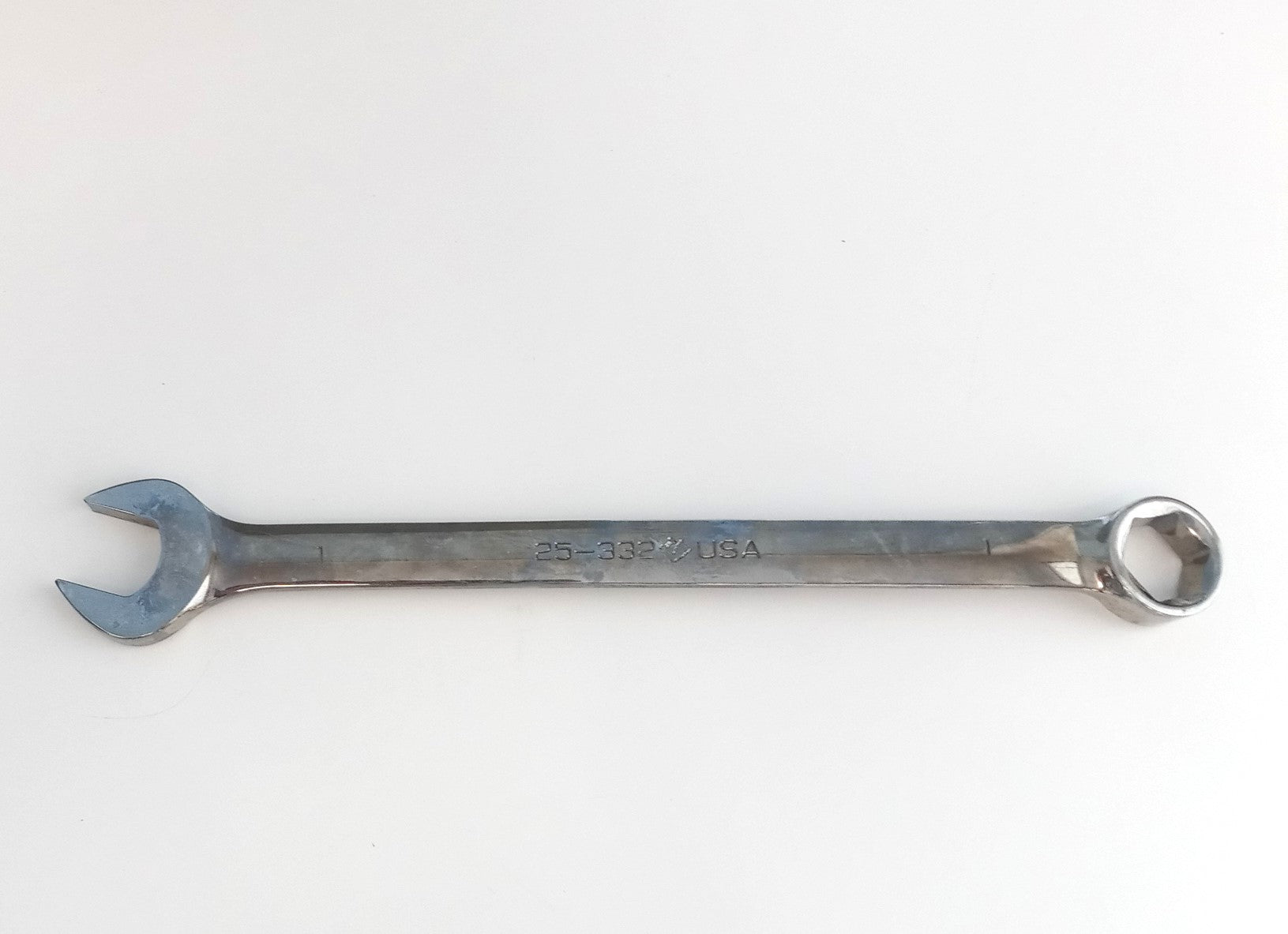 Armstrong Combination Wrench 1" 6pt Full Polish Long Pattern USA Made 25-332