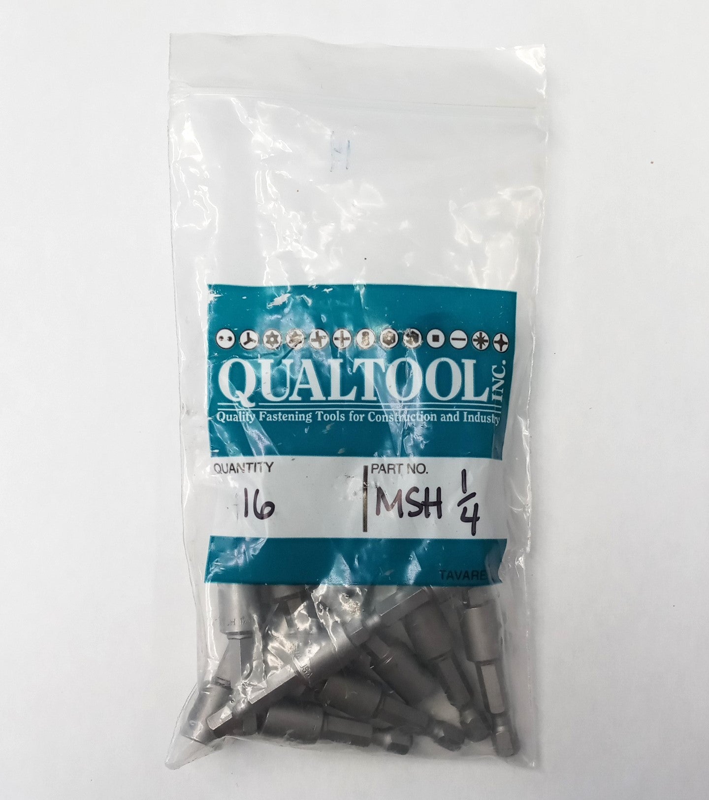 Qualtool 1/4" x 1-5/8" Magnetic Nutsetters 21pcs. USA MSH1/4
