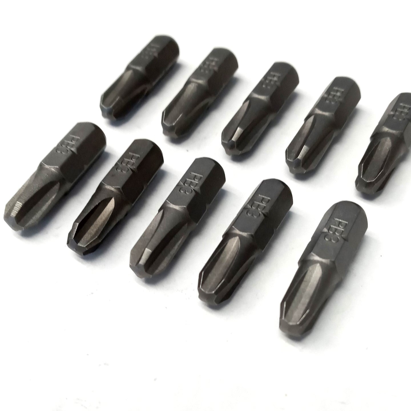 Qualtool #3 x 1" Phillips Screw Tips 10pcs. USA 250-PB3