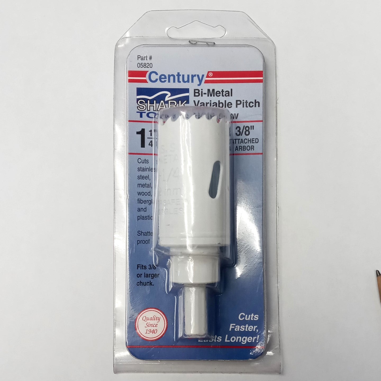 Century 1-1/4" Bi-Metal Variable Pitch Hole Saw 3/8" Arbor 05820 #HW