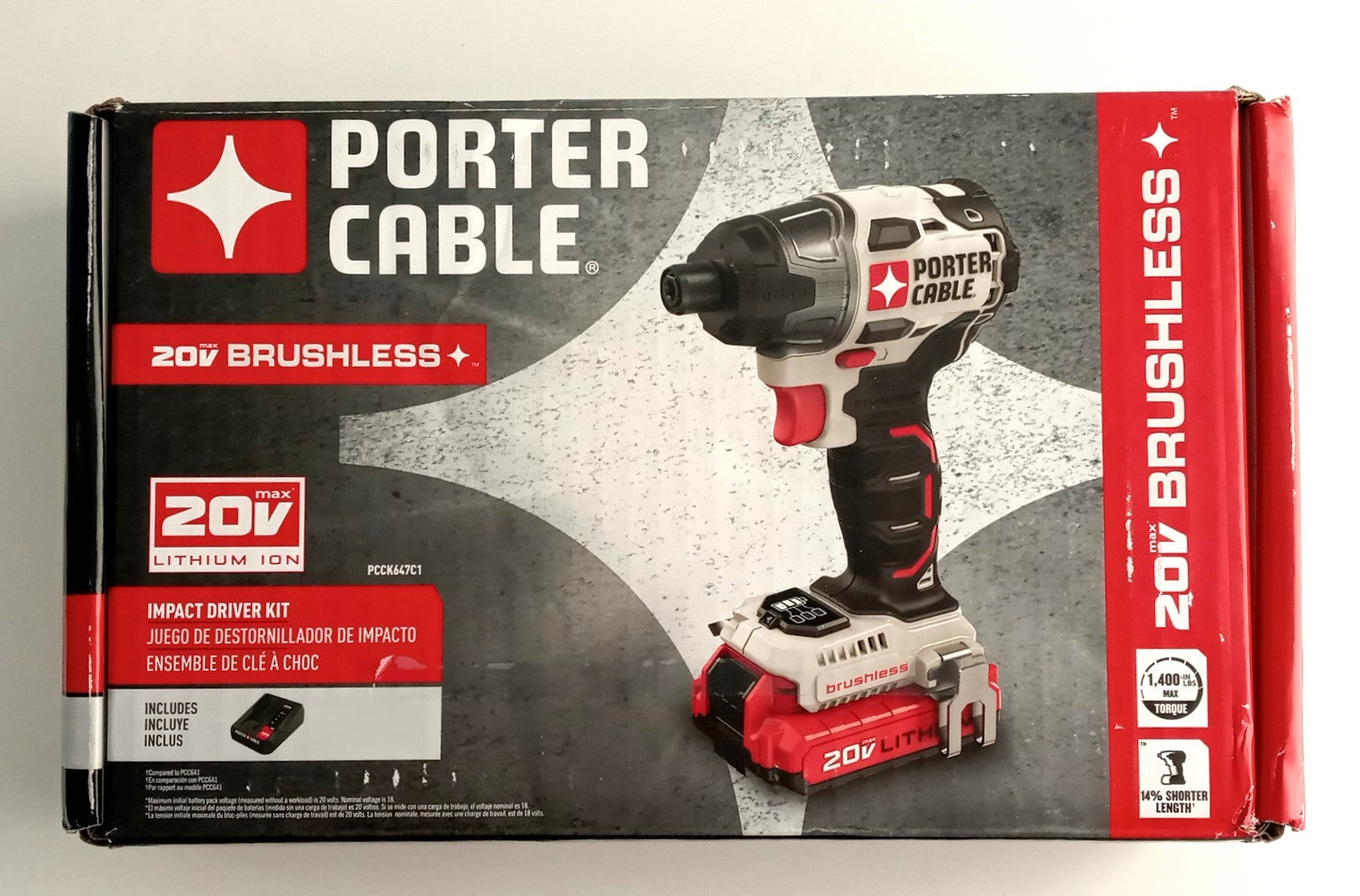 Porter Cable 20V Max Lithium-Ion Brushless Impact Driver PCCK647C1