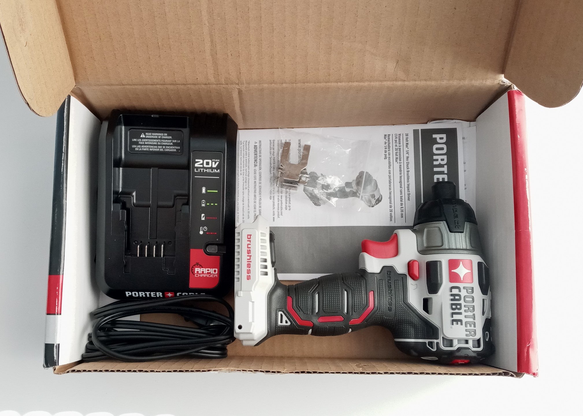 Porter Cable 20V Max Lithium-Ion Brushless Impact Driver PCCK647C1