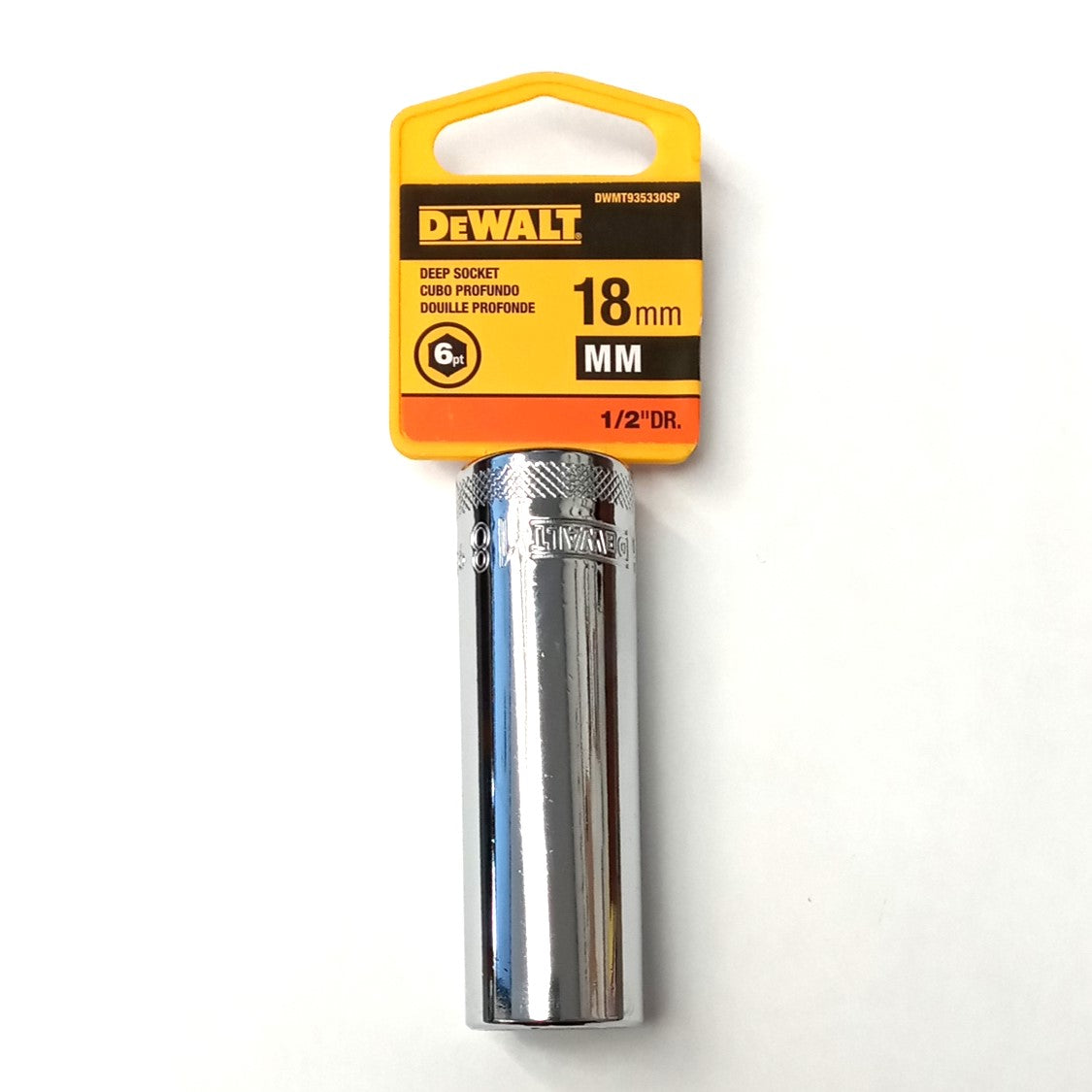 DeWalt 18mm Deep Socket 6-Point 1/2" Drive DWMT935330SP