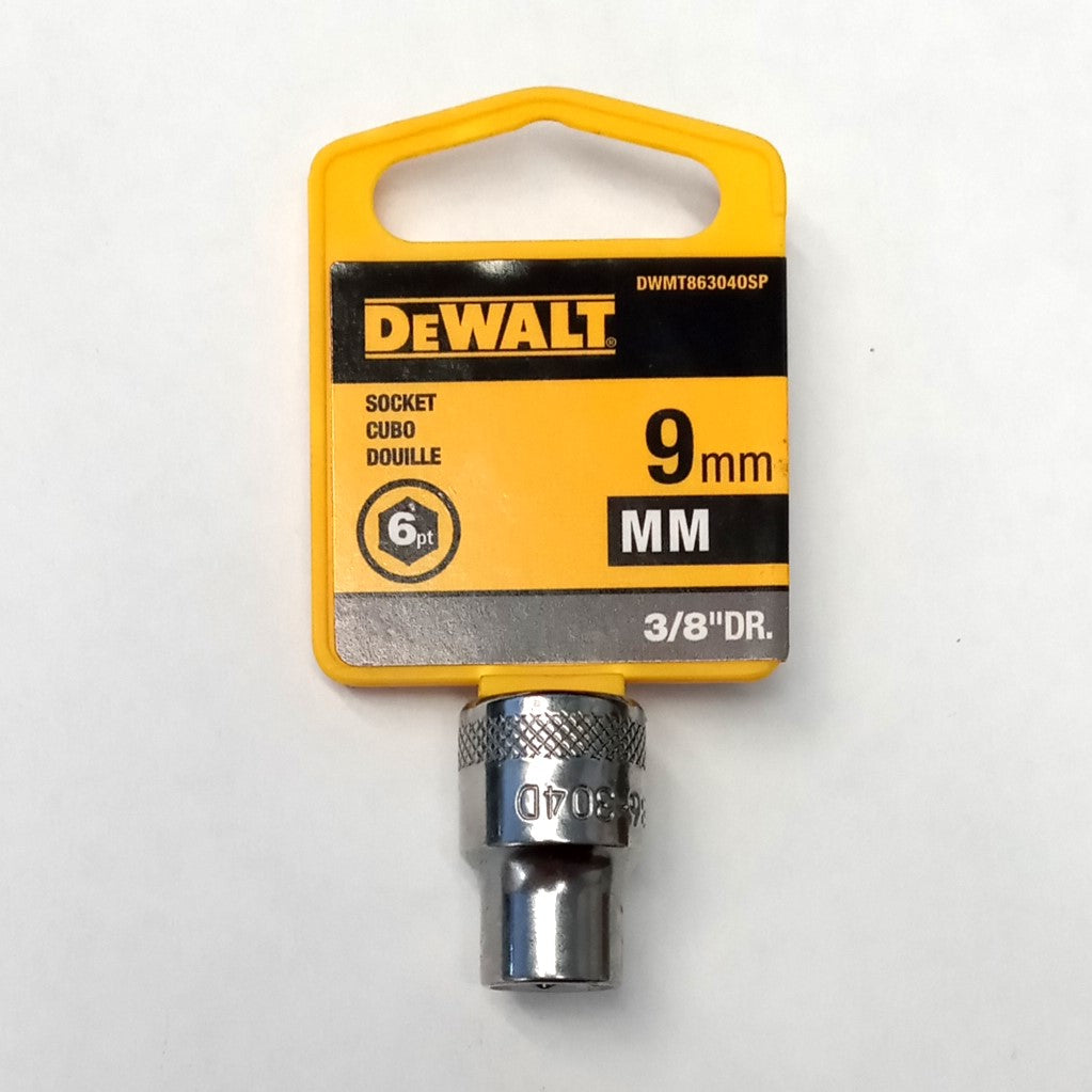 DeWalt 9mm Socket 6 Point 3/8" Drive DWMT863040SP