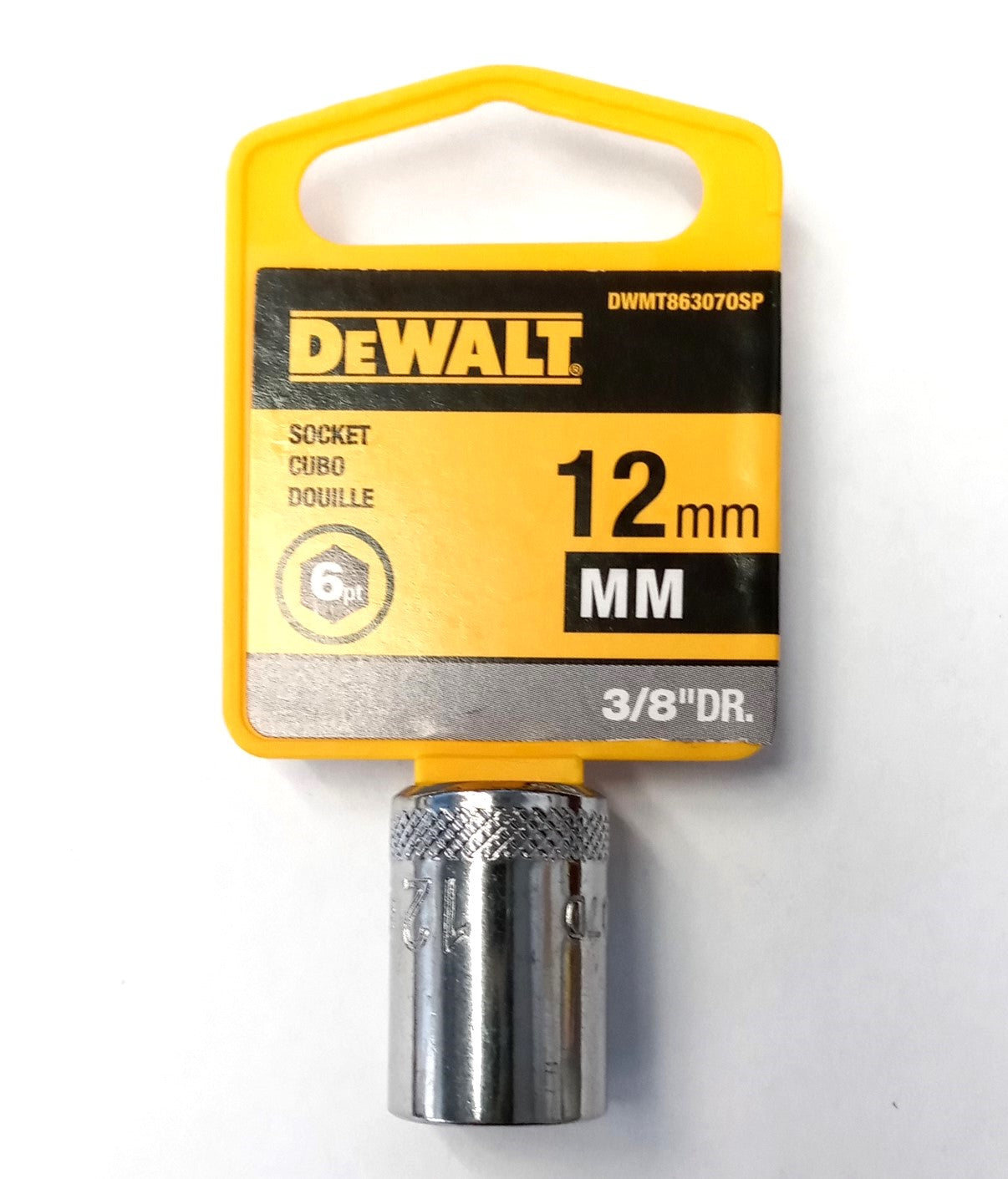 DeWalt 12mm Socket 6 Point 3/8" Drive DWMT863070SP