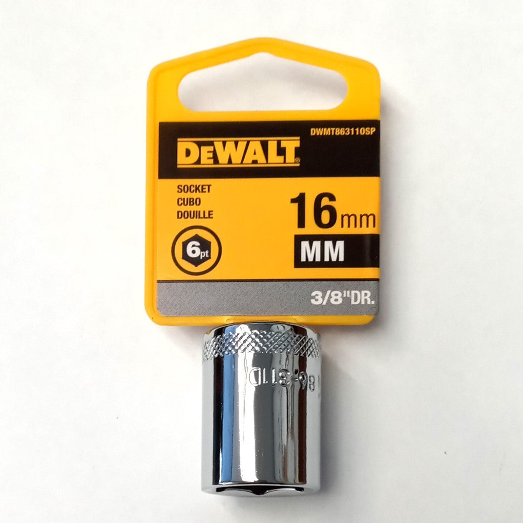 DeWalt 16mm Socket 6 Point 3/8" Drive DWMT863110SP