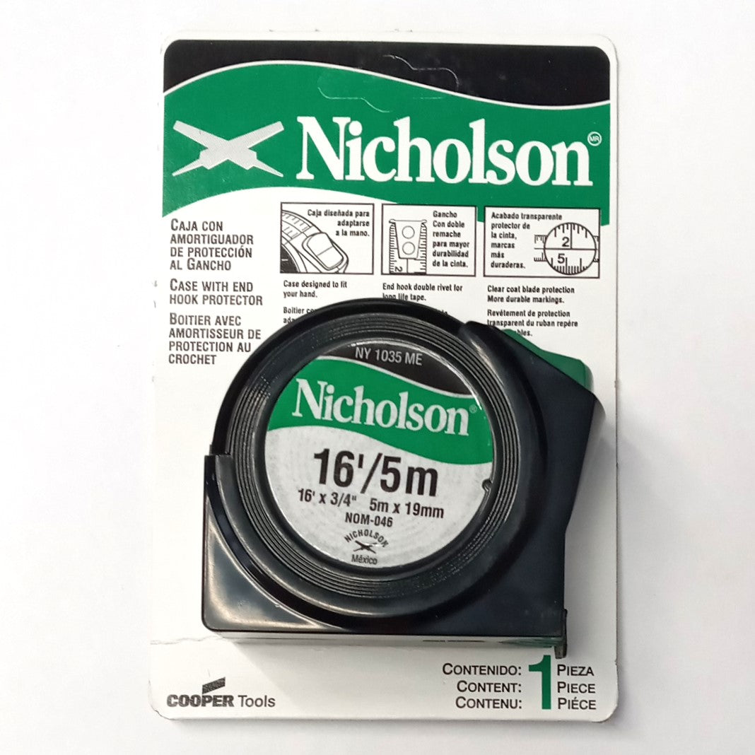 Nicholson 16' x 3/4" Tape Measure NY1035ME