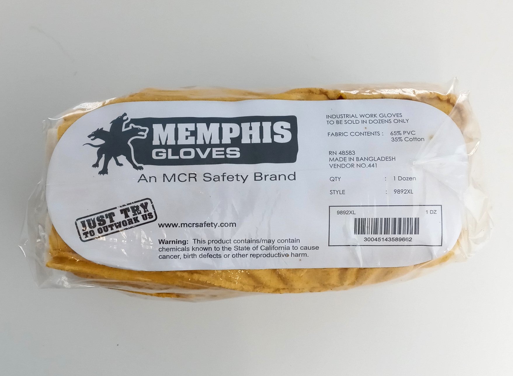 MCR Safety Whizzbee® General Purp Work Gloves Lined Gauntlet Cuff 1 Dozen 9892XL