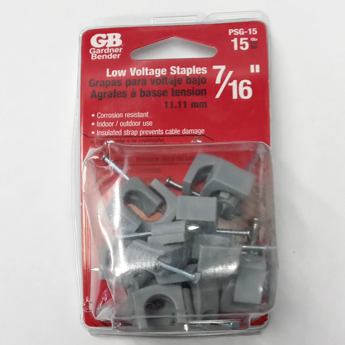 Gardner Bender PSG-15 7/16" Low Voltage Staples 15pcs USA