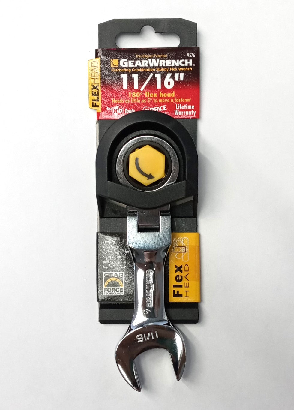 GearWrench 9576 Stubby Flex Head 11/16" Stubby Wrench