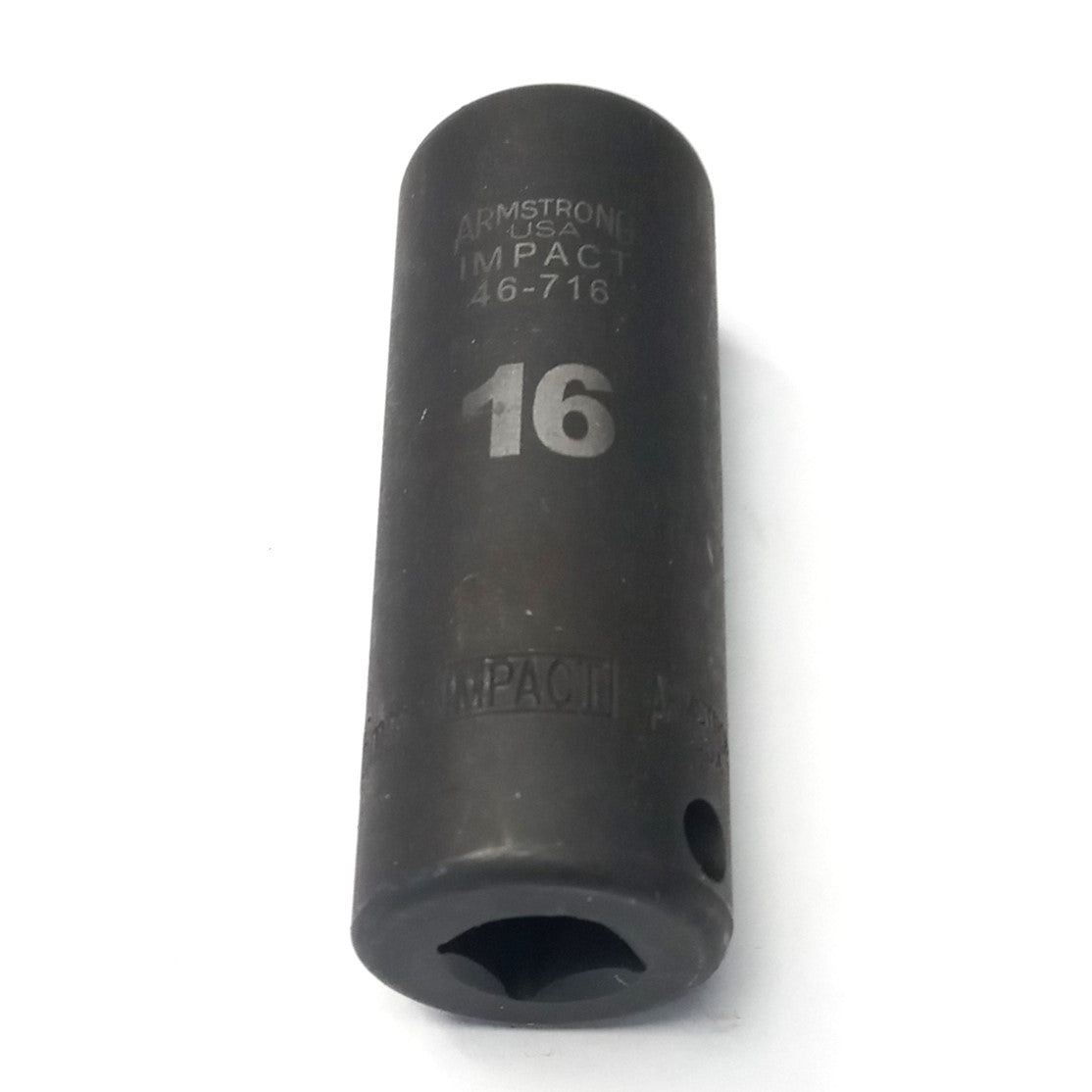 Armstrong 16mm Deep Impact Socket 3/8" Drive 6 Point USA 46-716