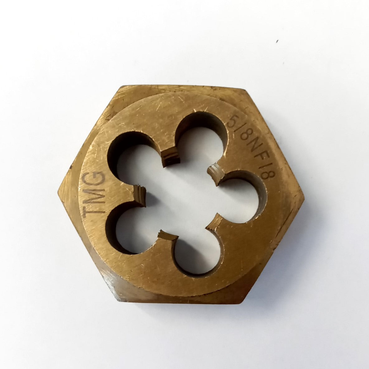 Master Mechanic 788925 5/8" 18 NF Titanium coated Hex Die - Fine