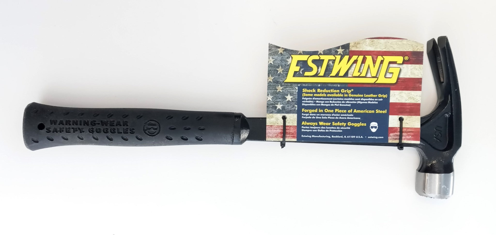 Estwing Ultra Framing Hammer 19oz Vinyl Gripped, Milled Face, USA Made EB-19SM