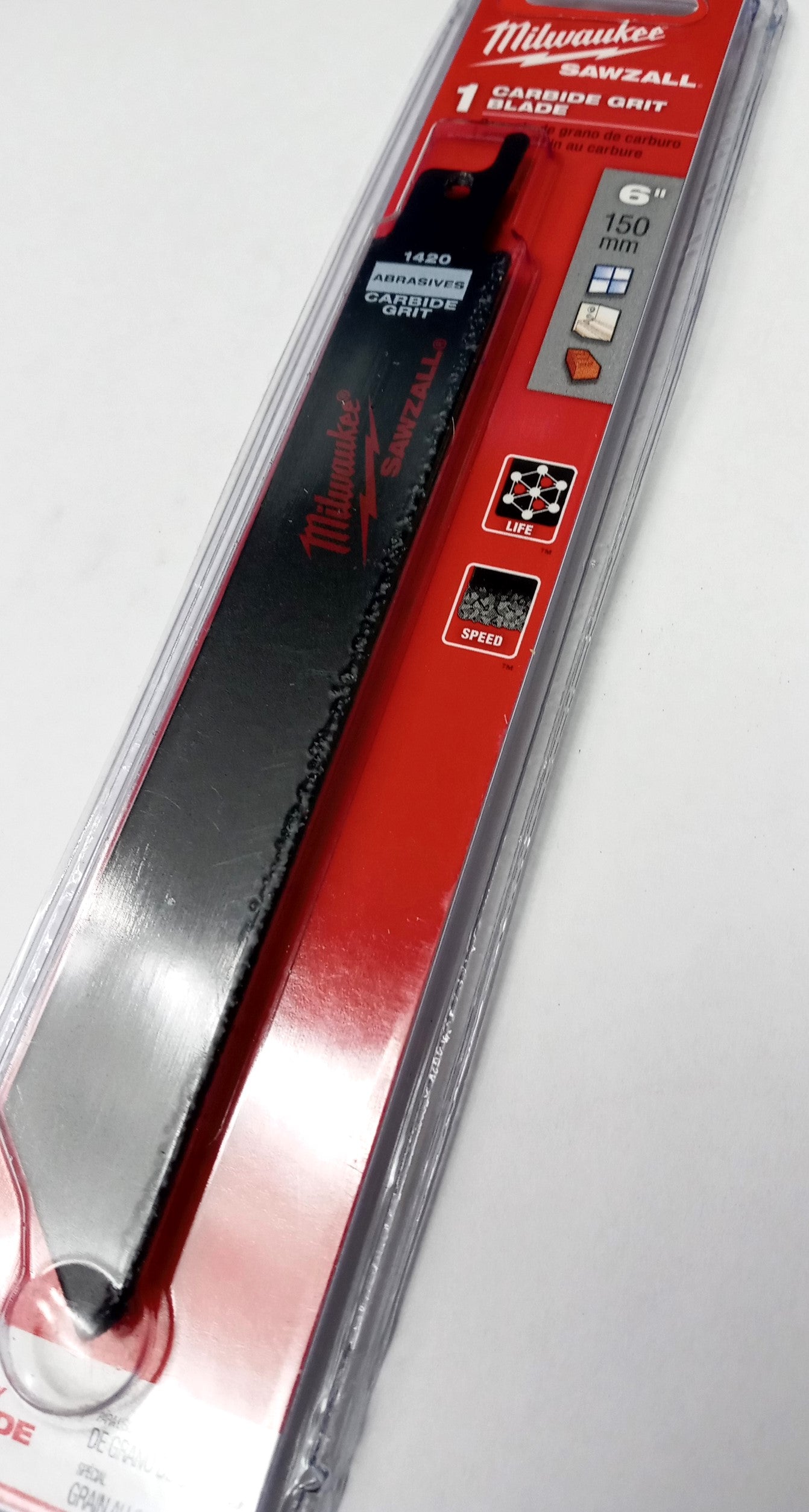 Milwaukee 6 in. Carbide Grit Sawzall Saw Blade U.K. 48-00-1421 (2pks)