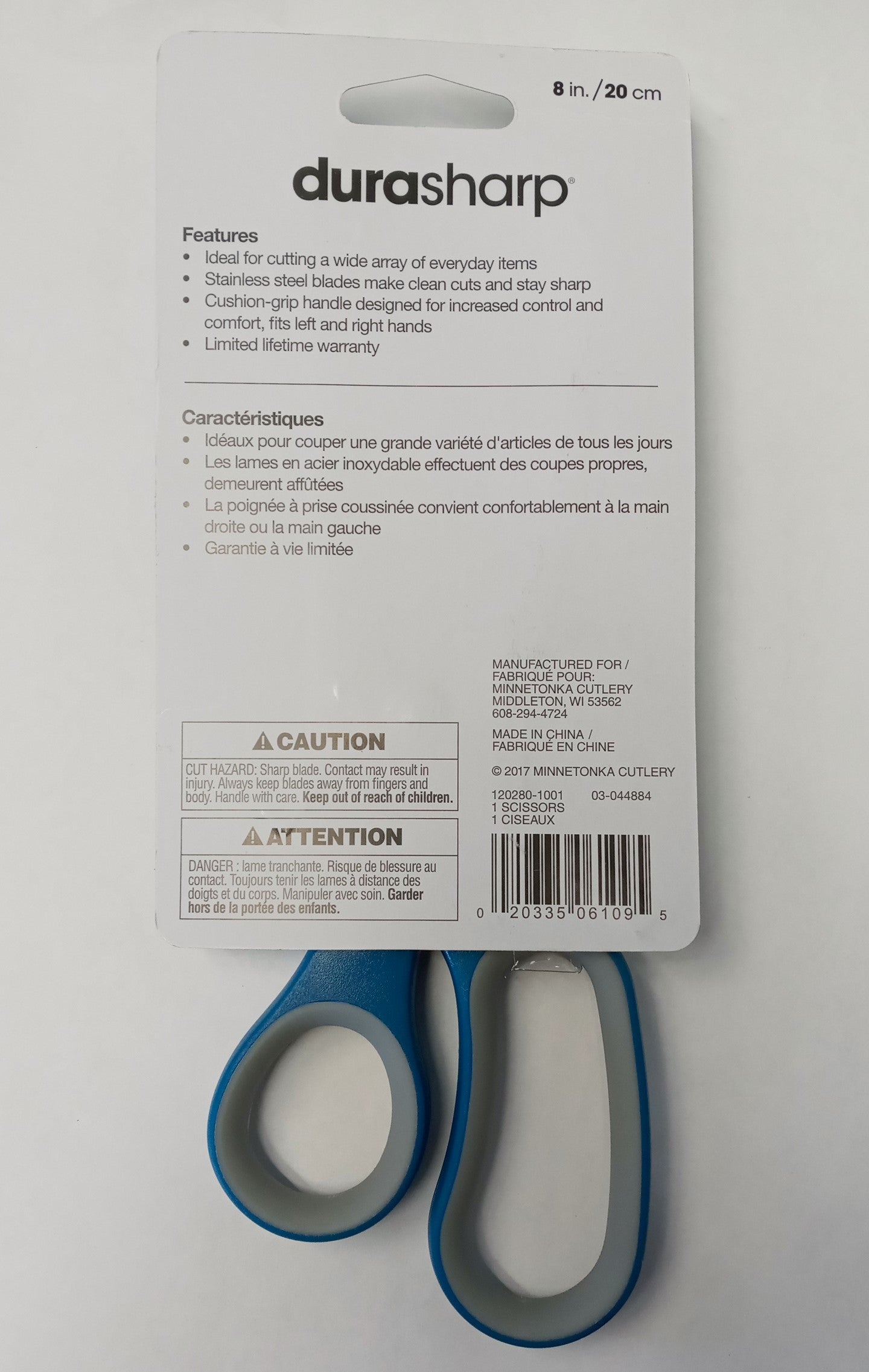 Durasharp Scissors 8" Soft Grip 2pc 120280