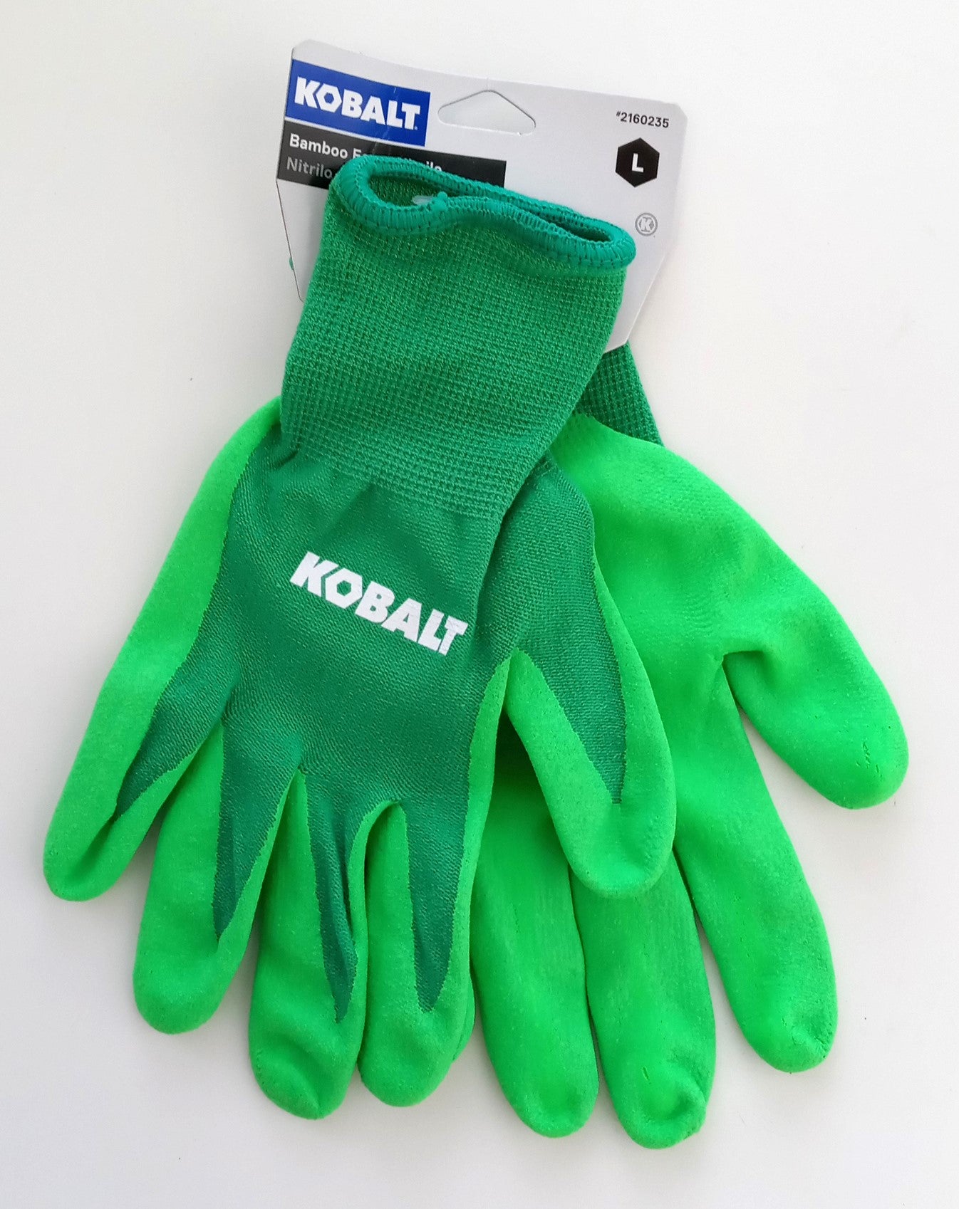 Kobalt Bamboo Foam Nitrile Outdoor Work Gloves Size Large 2160235