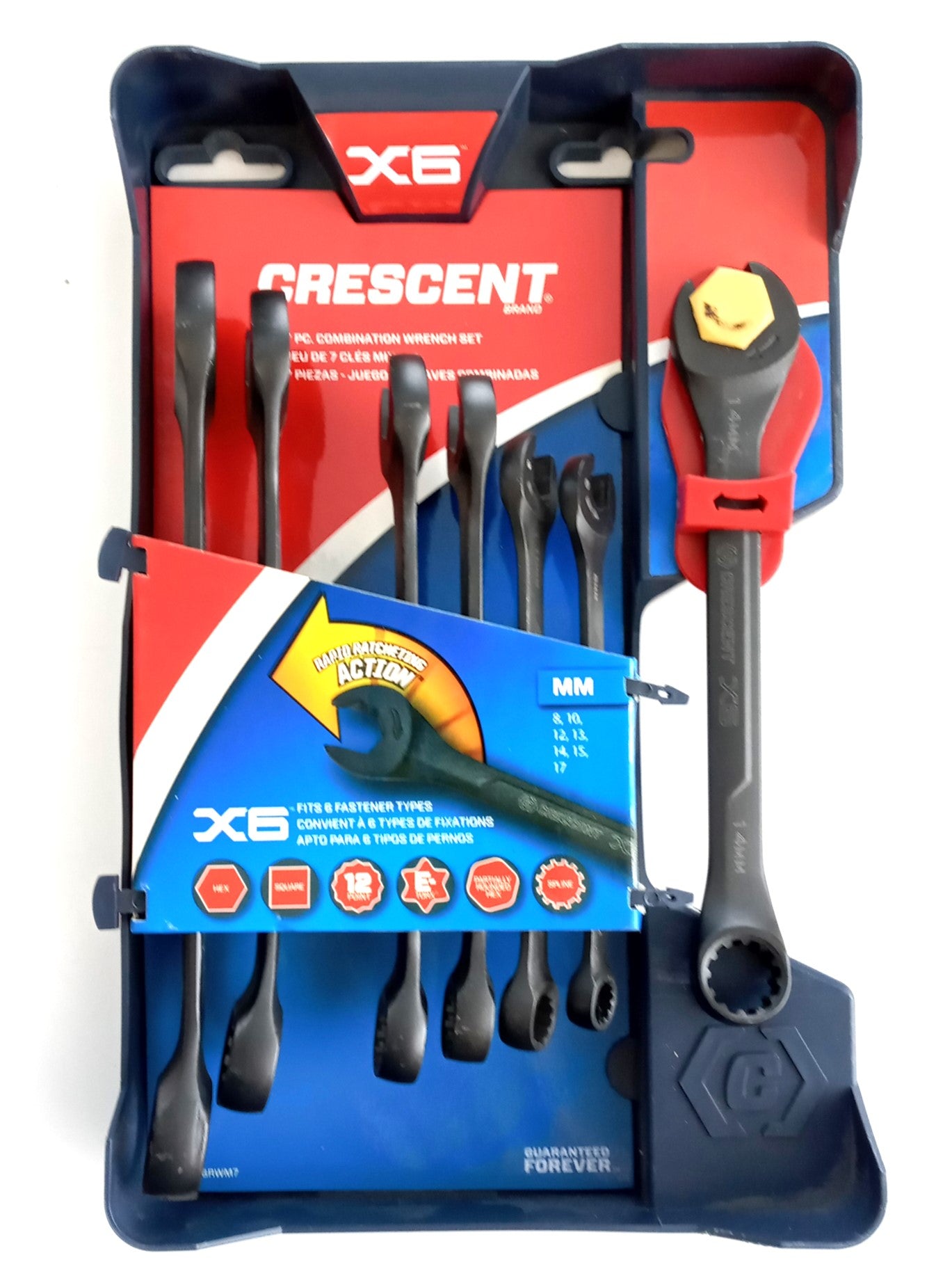 Crescent X6 Metric Combination Wrench Set 7pc CX6RWM7
