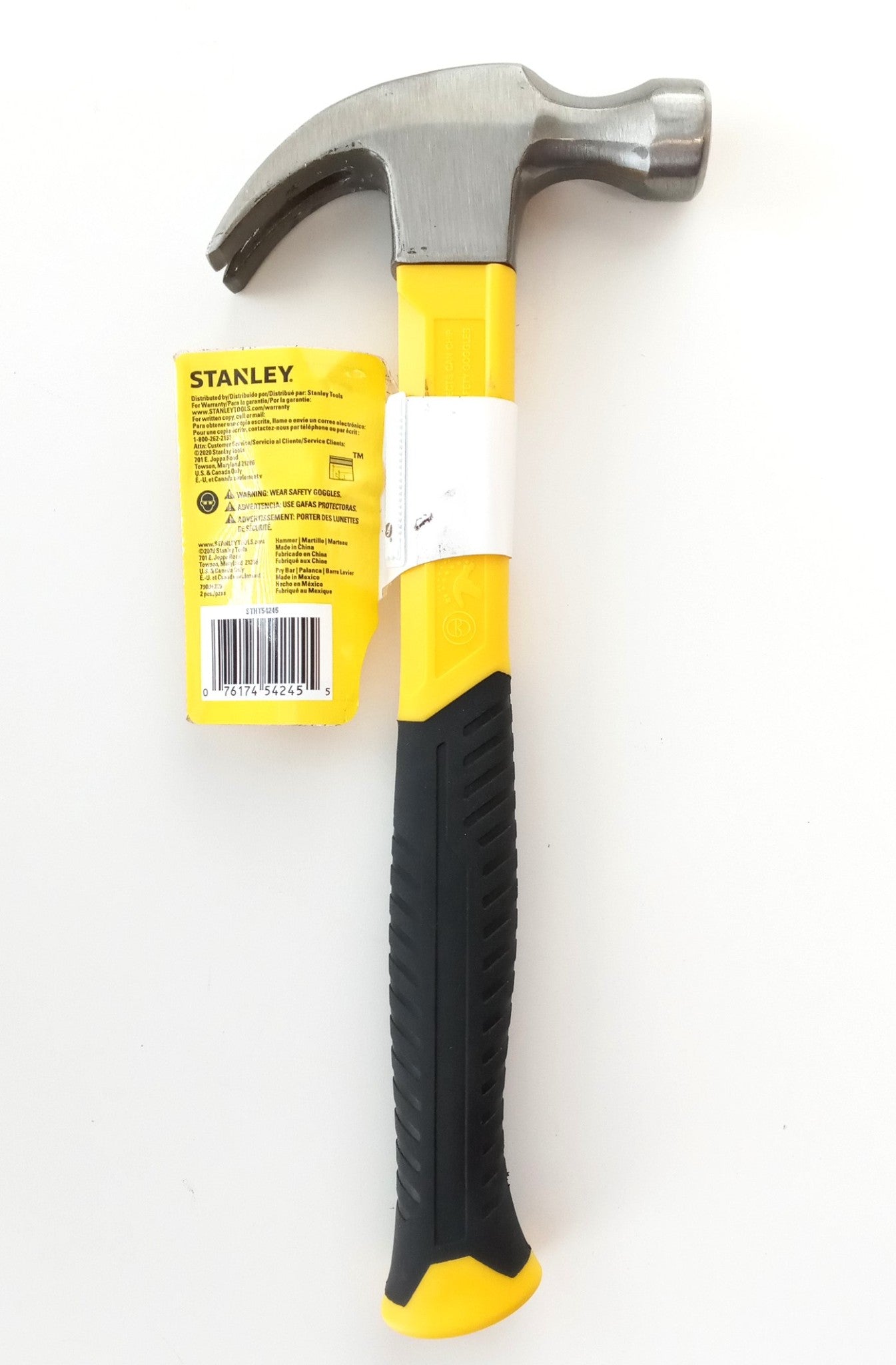 Stanley 16oz Curved Claw Fiberglass Hammer STHT54245