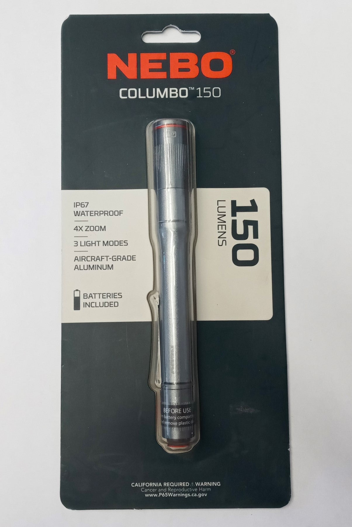 Nebo Columbo 150 Flashlight 150 Lumens Waterproof NEB-POC-0007