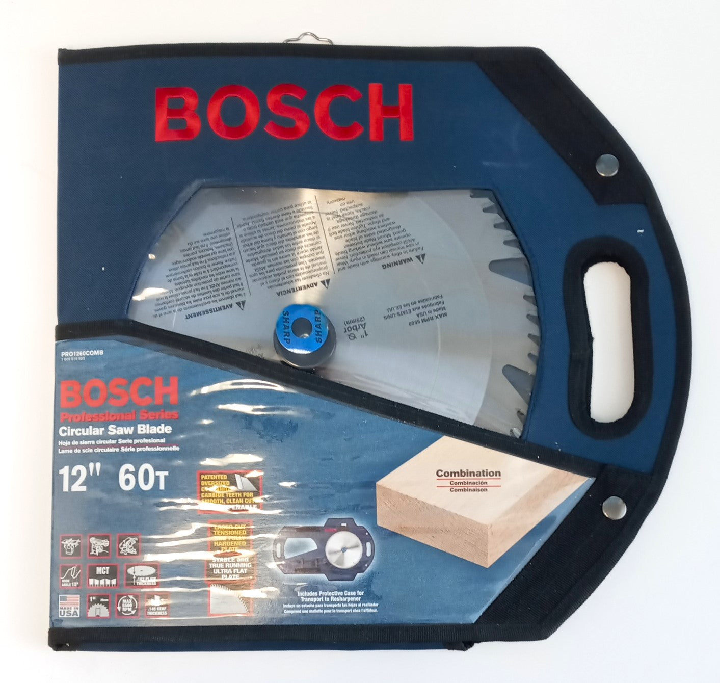 Bosch 12" X 60 Tooth Carbide Combination Woodworking Saw Blade PRO1260COMB