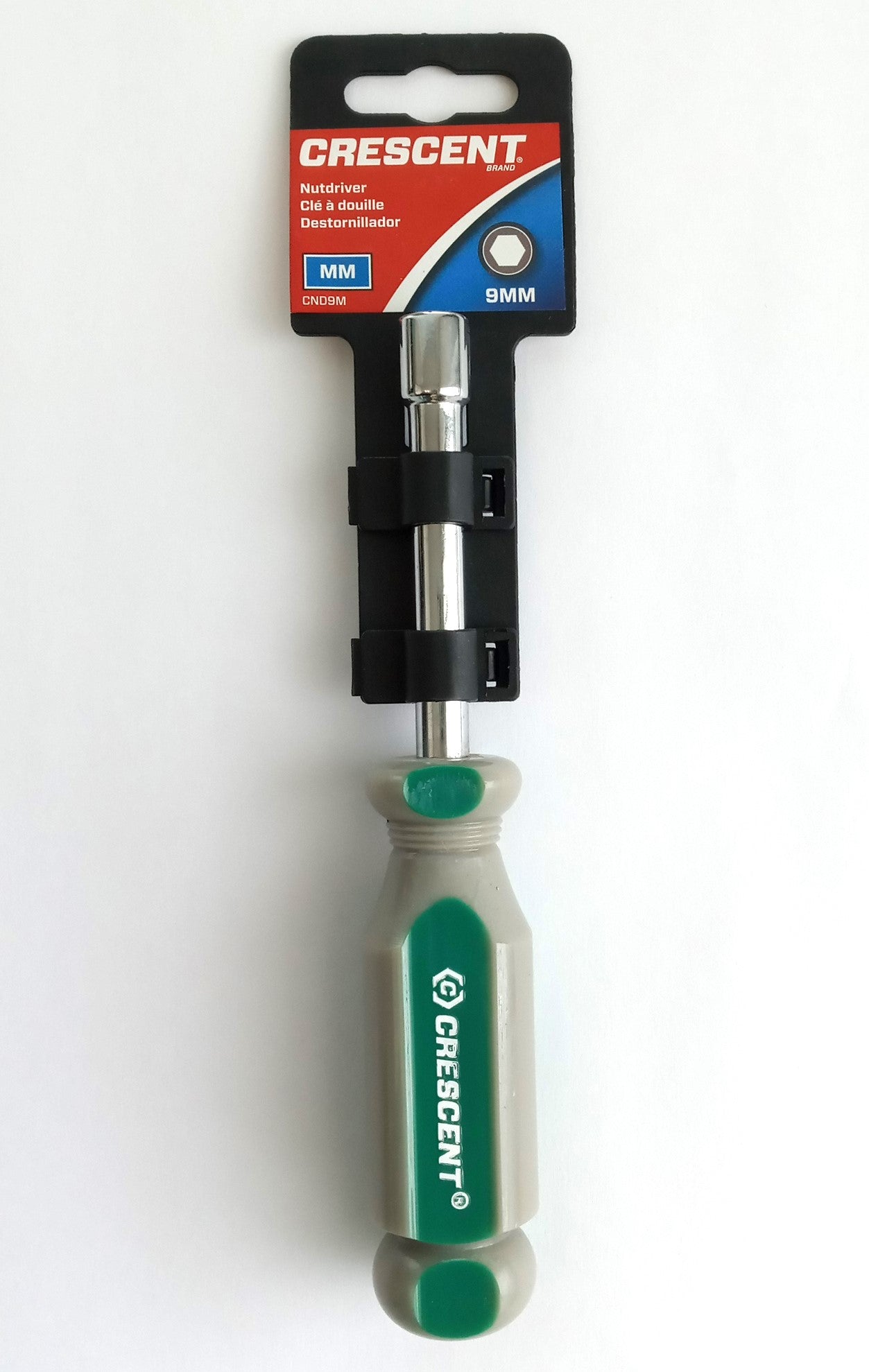 Crescent CND9M 9mm Nutdriver Steel Green/Gray Chrome 6-Point 6-3/4" Long